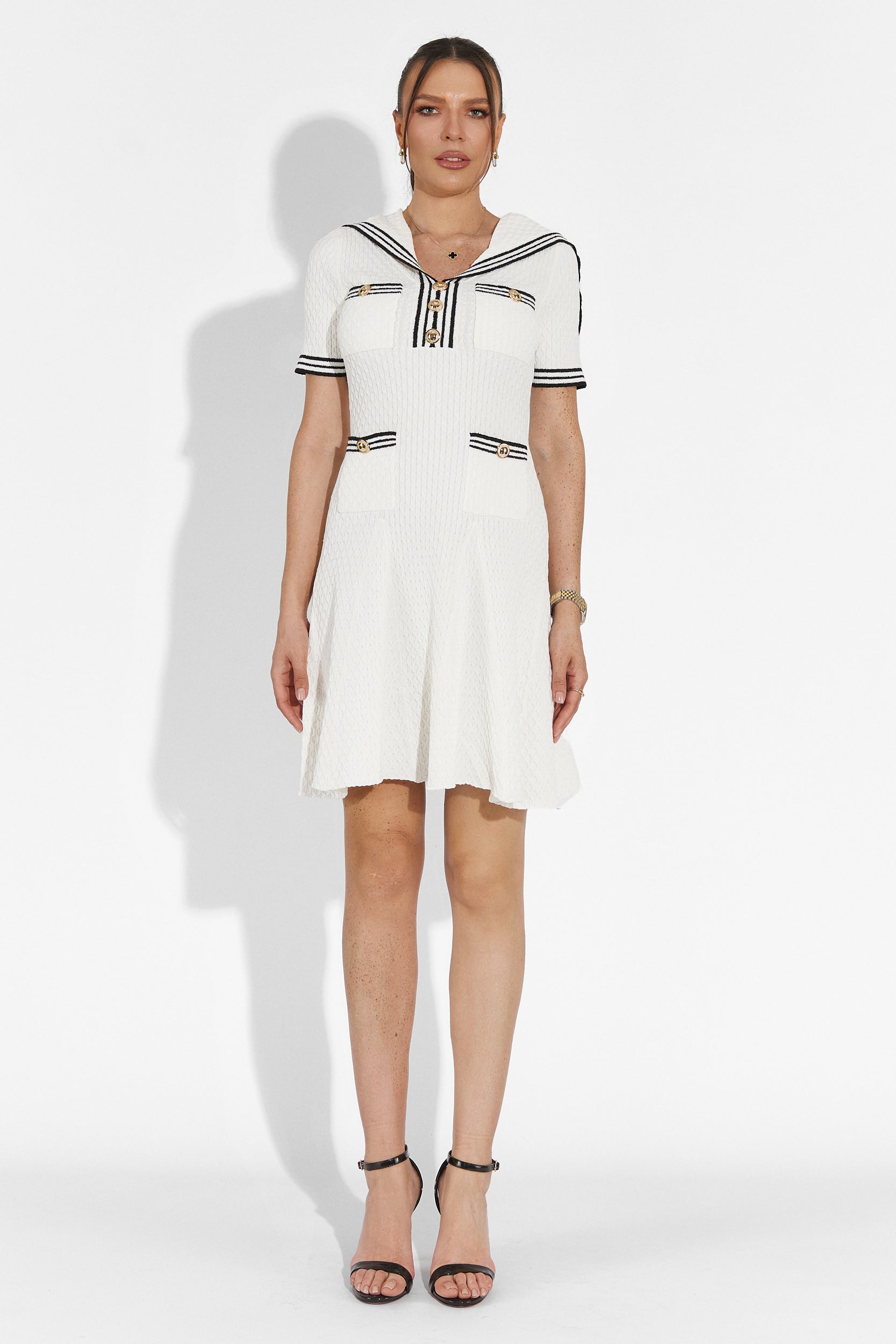 Menas Bogas Short White Ladies Dress