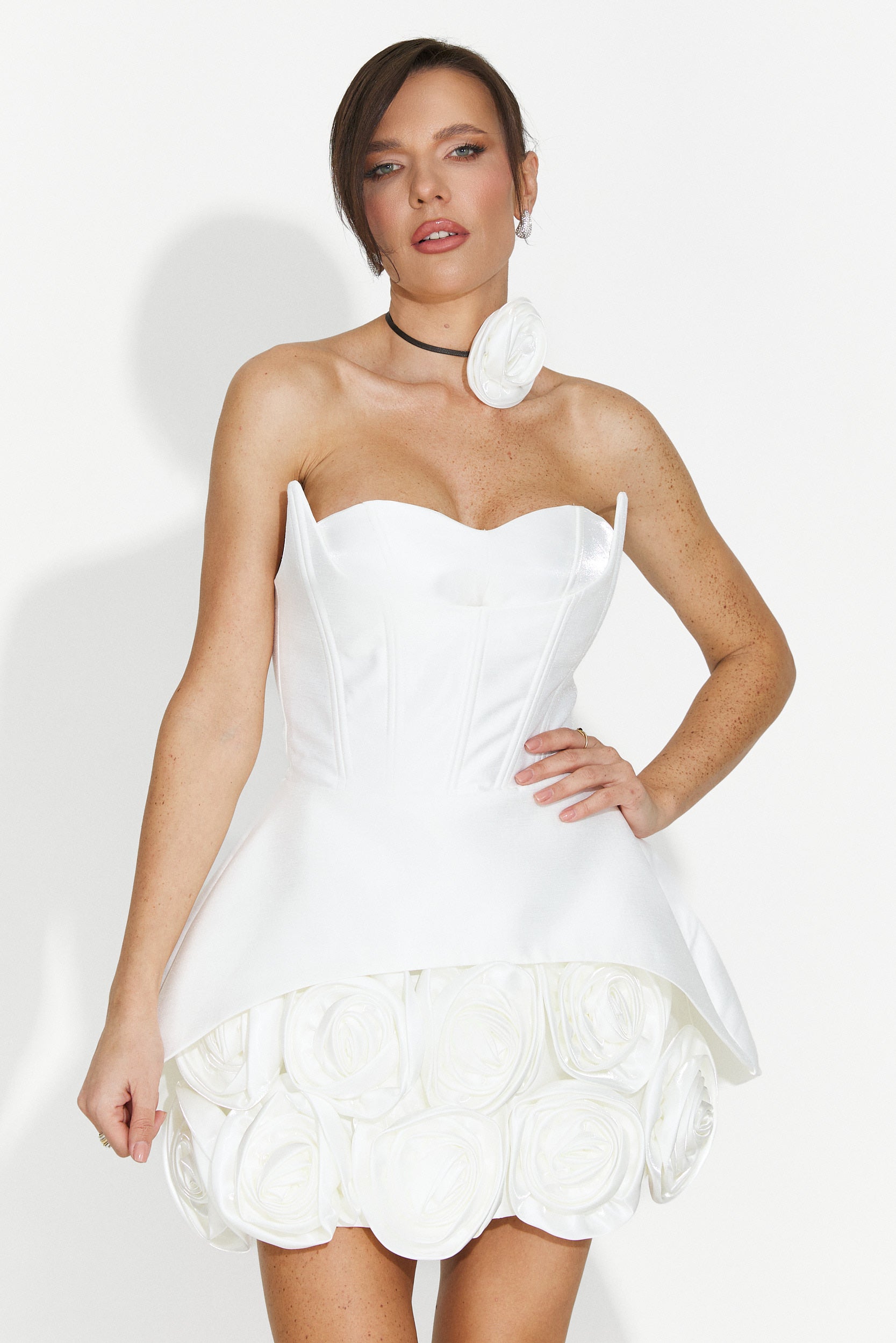 Rochie dama scurta alba Metise Bogas