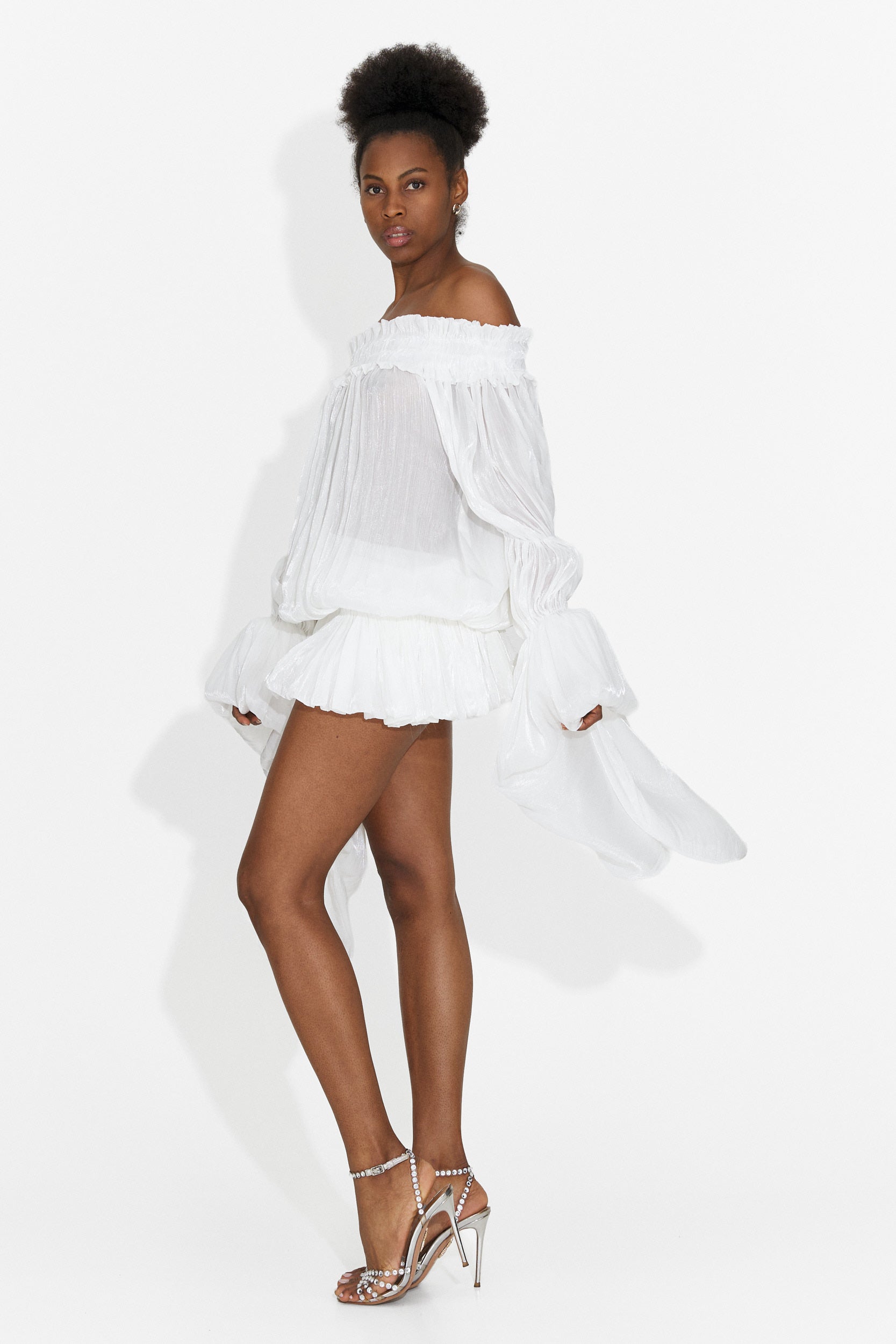 Rochie dama scurta alba Myara Bogas