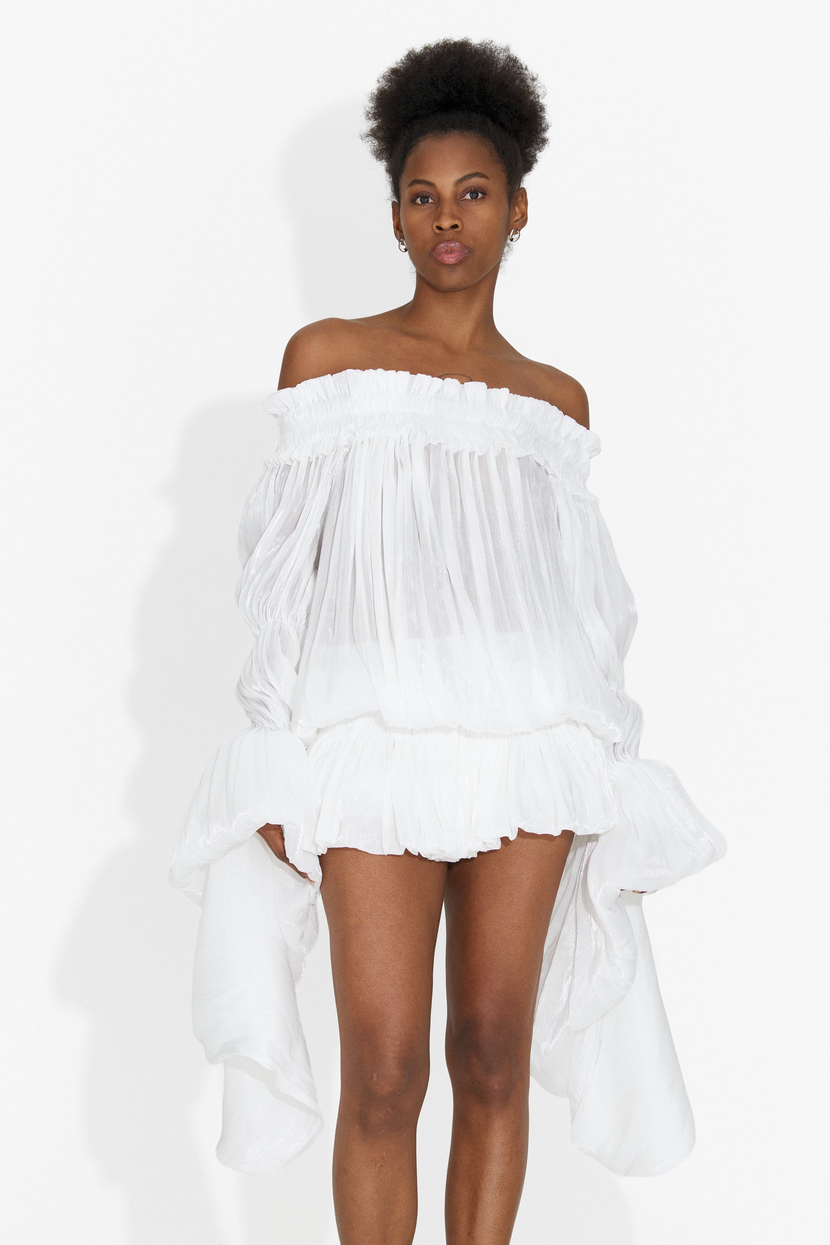 Rochie dama scurta alba Myara Bogas