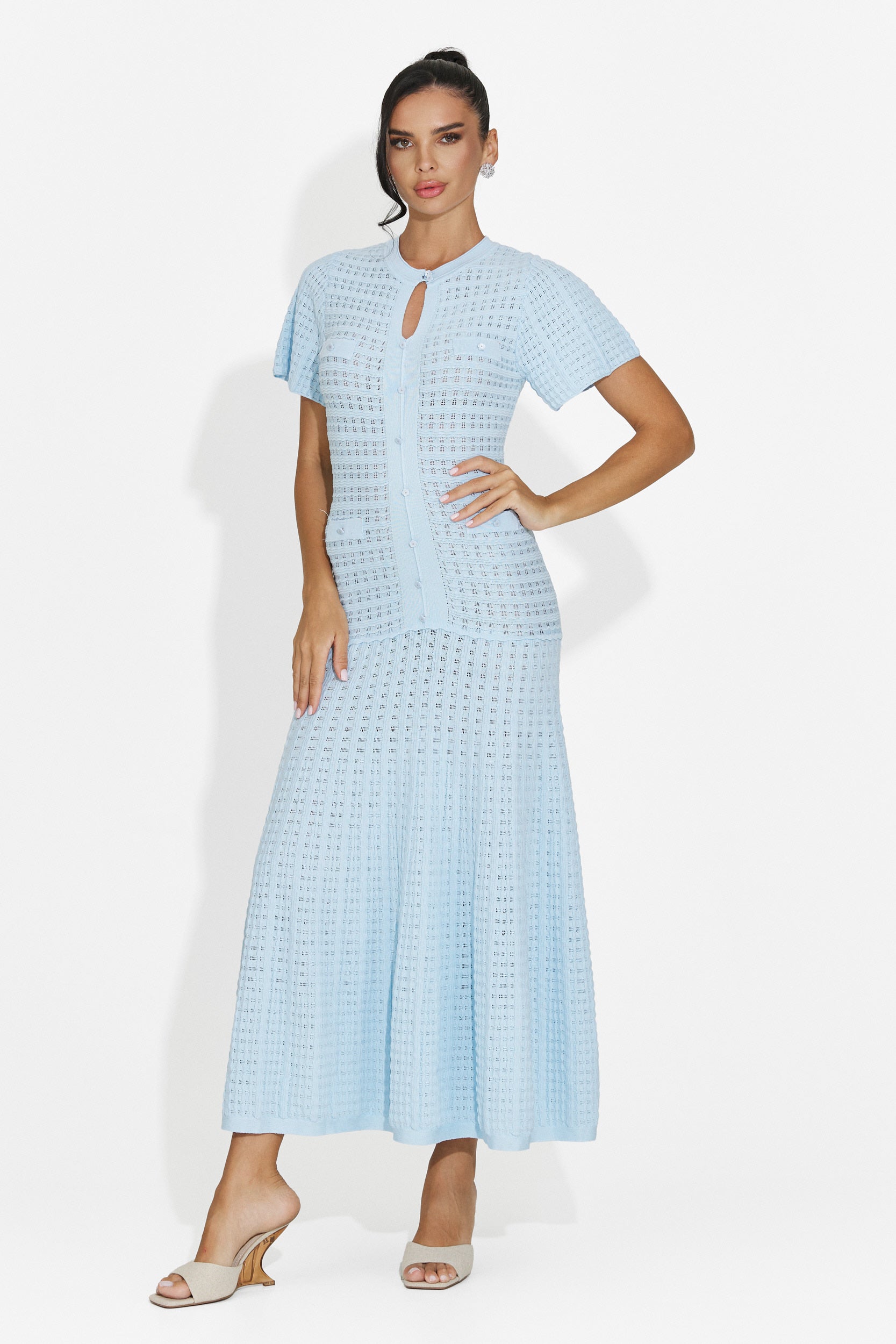 Rochie dama scurta bleu Azania Bogas