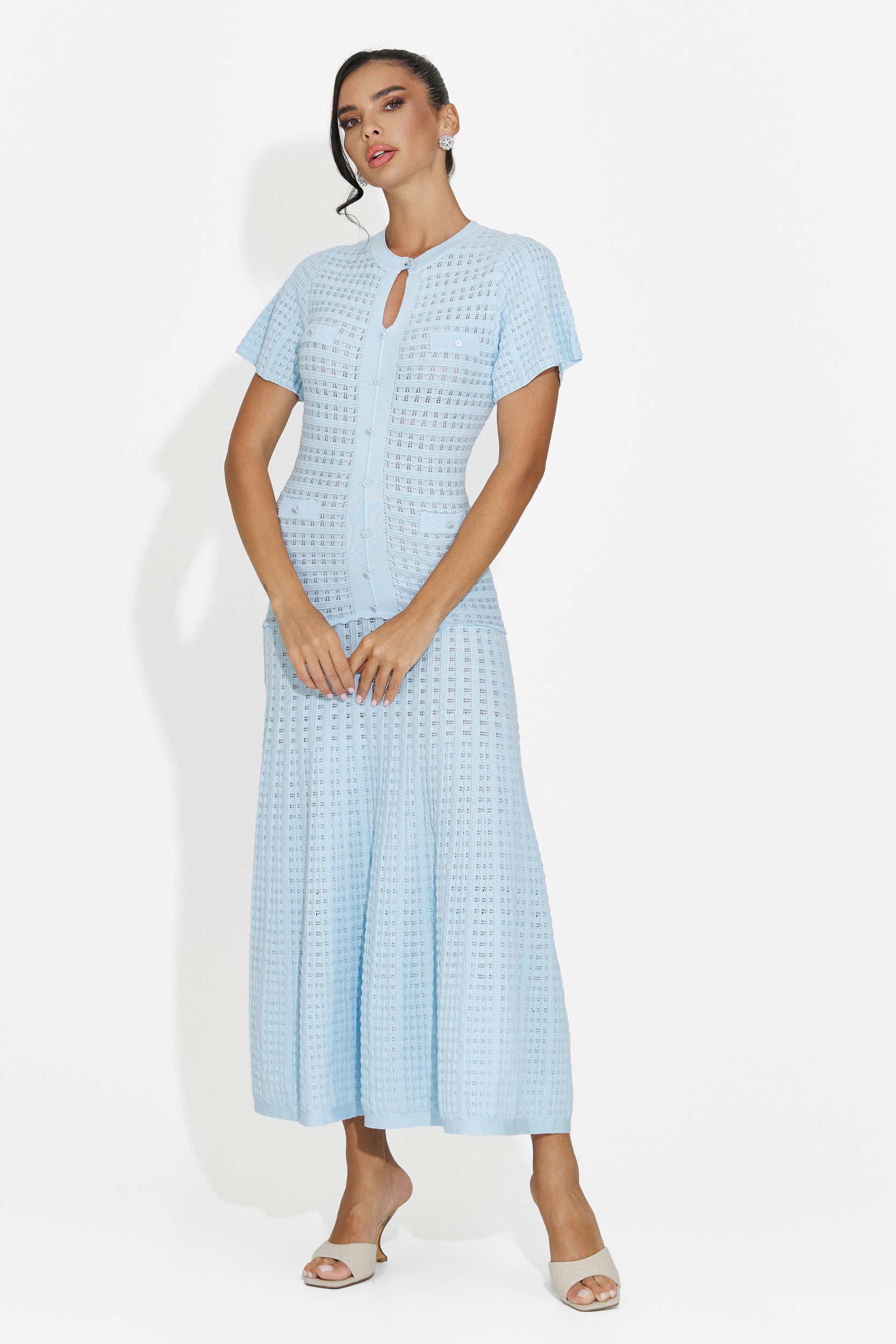 Rochie dama scurta bleu Azania Bogas