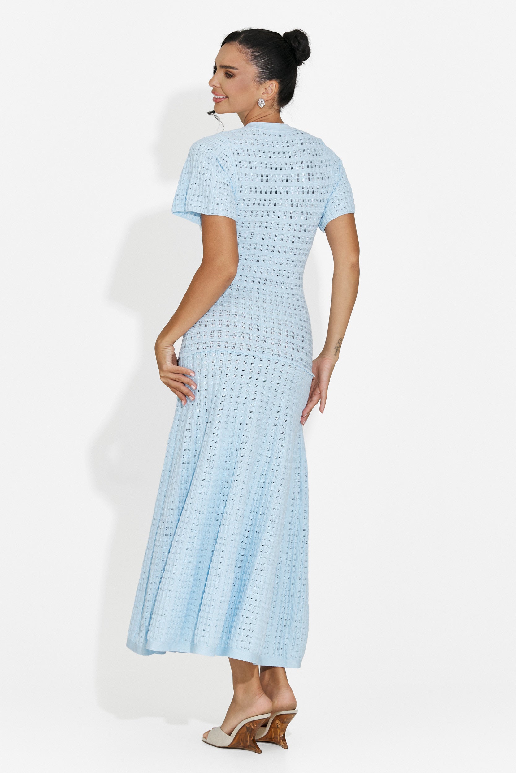 Rochie dama scurta bleu Azania Bogas