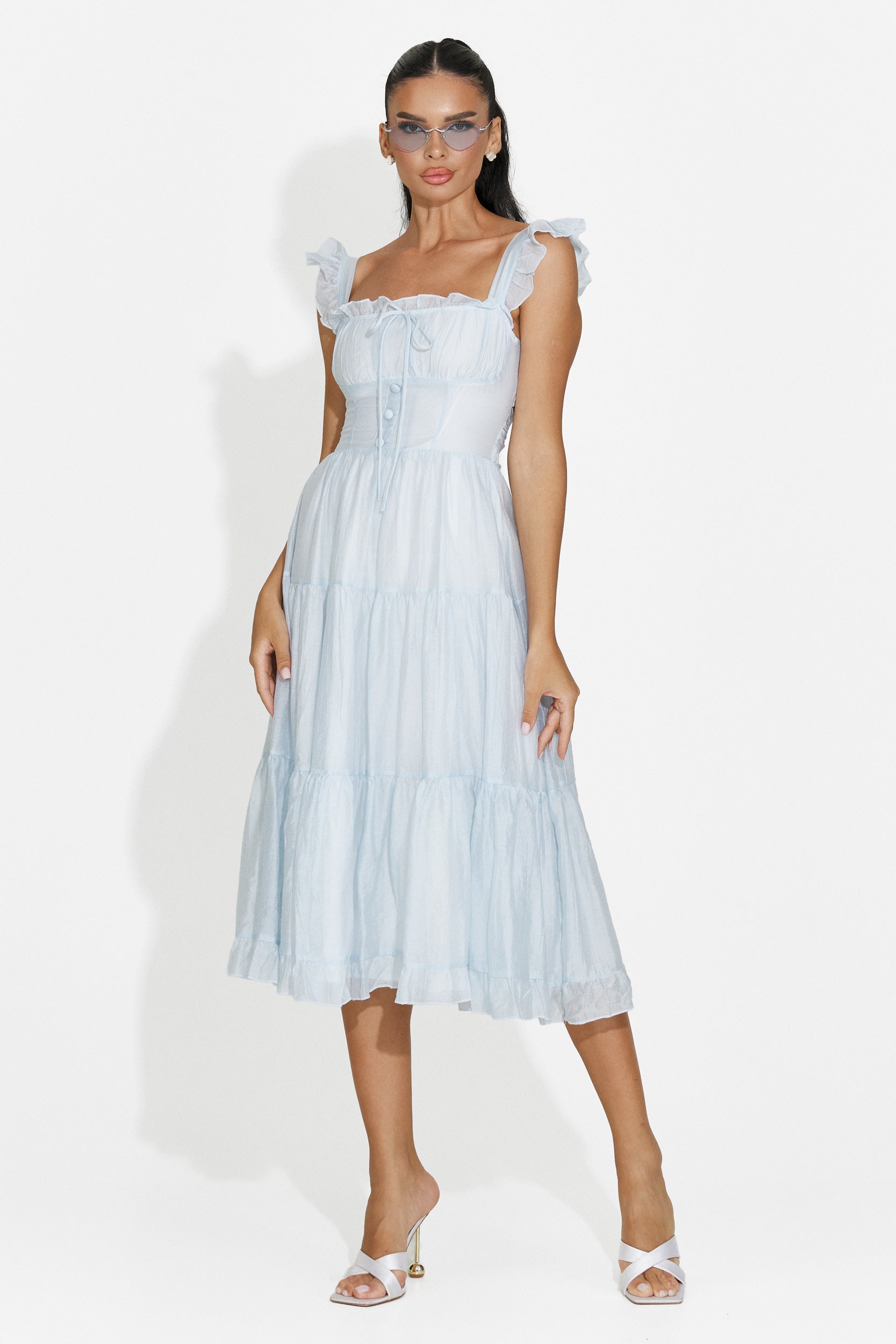 Rochie dama scurta bleu Camenia Bogas
