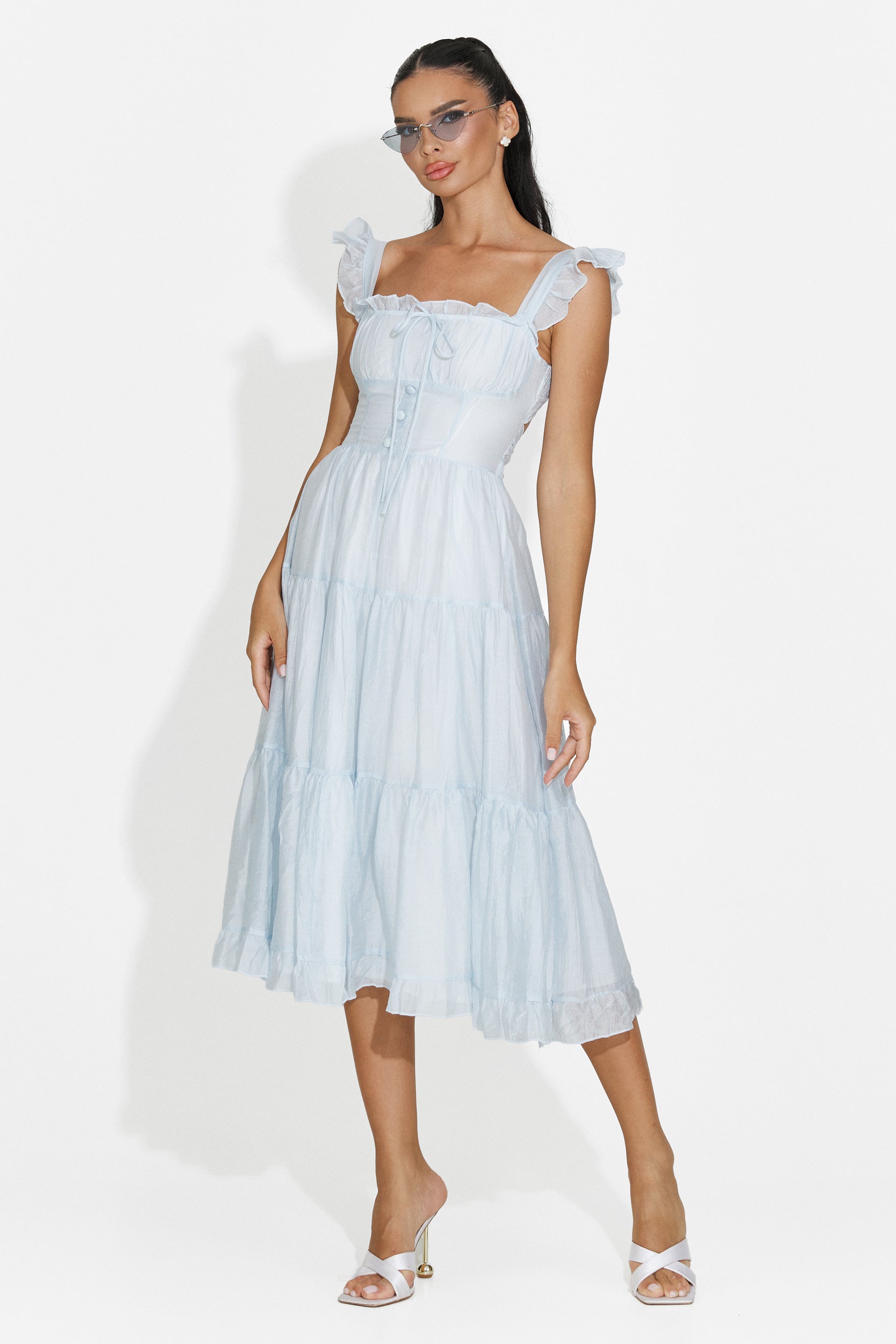 Rochie dama scurta bleu Camenia Bogas