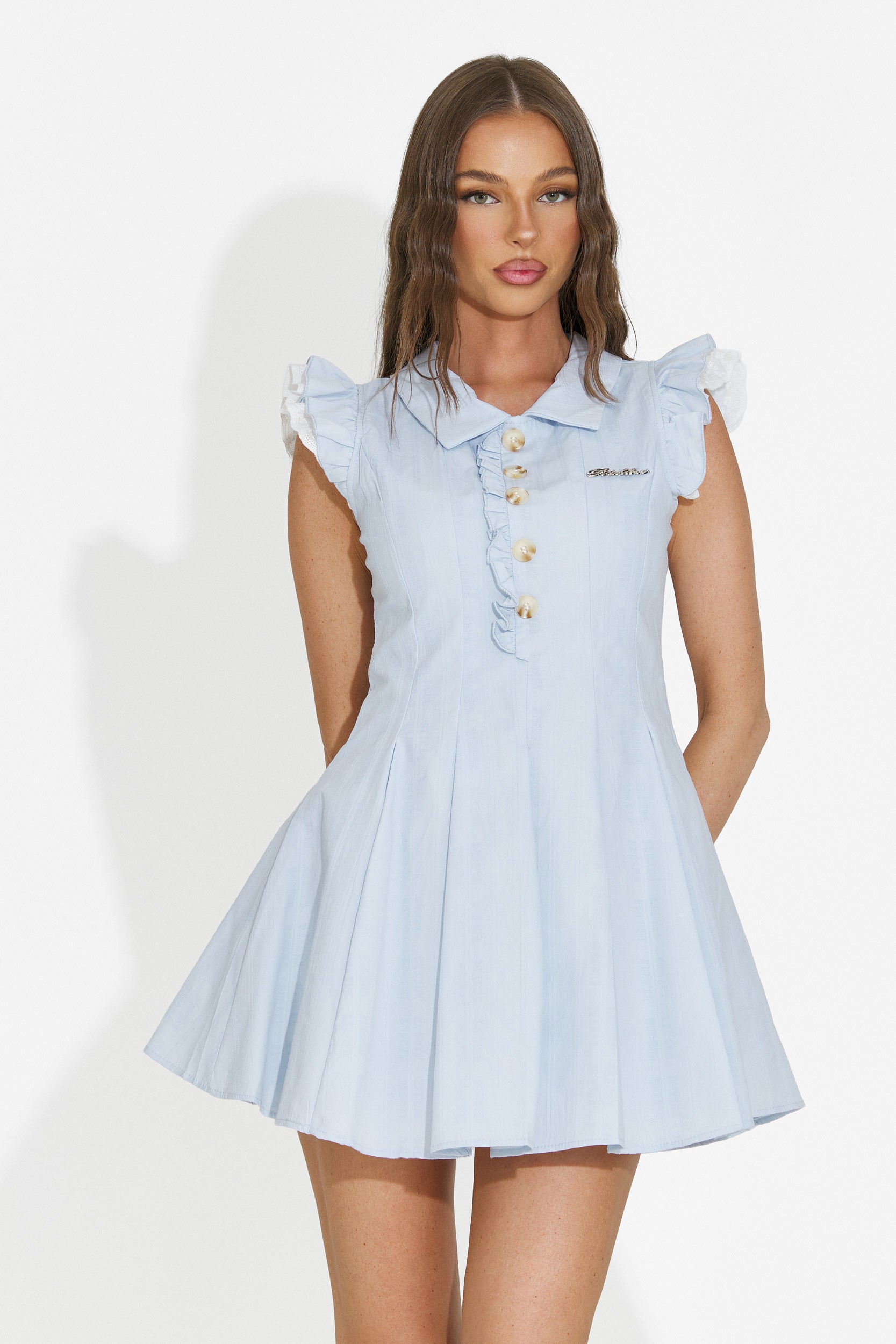 Rochie dama scurta bleu Manari Bogas