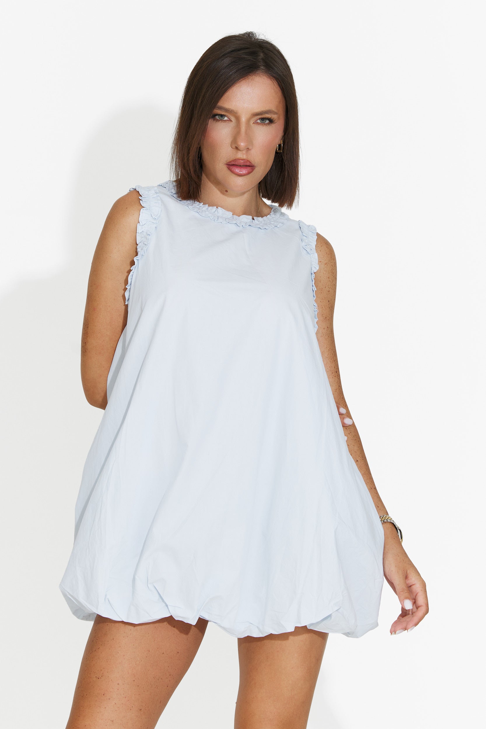 Rochie dama scurta bleu Mauricia Bogas