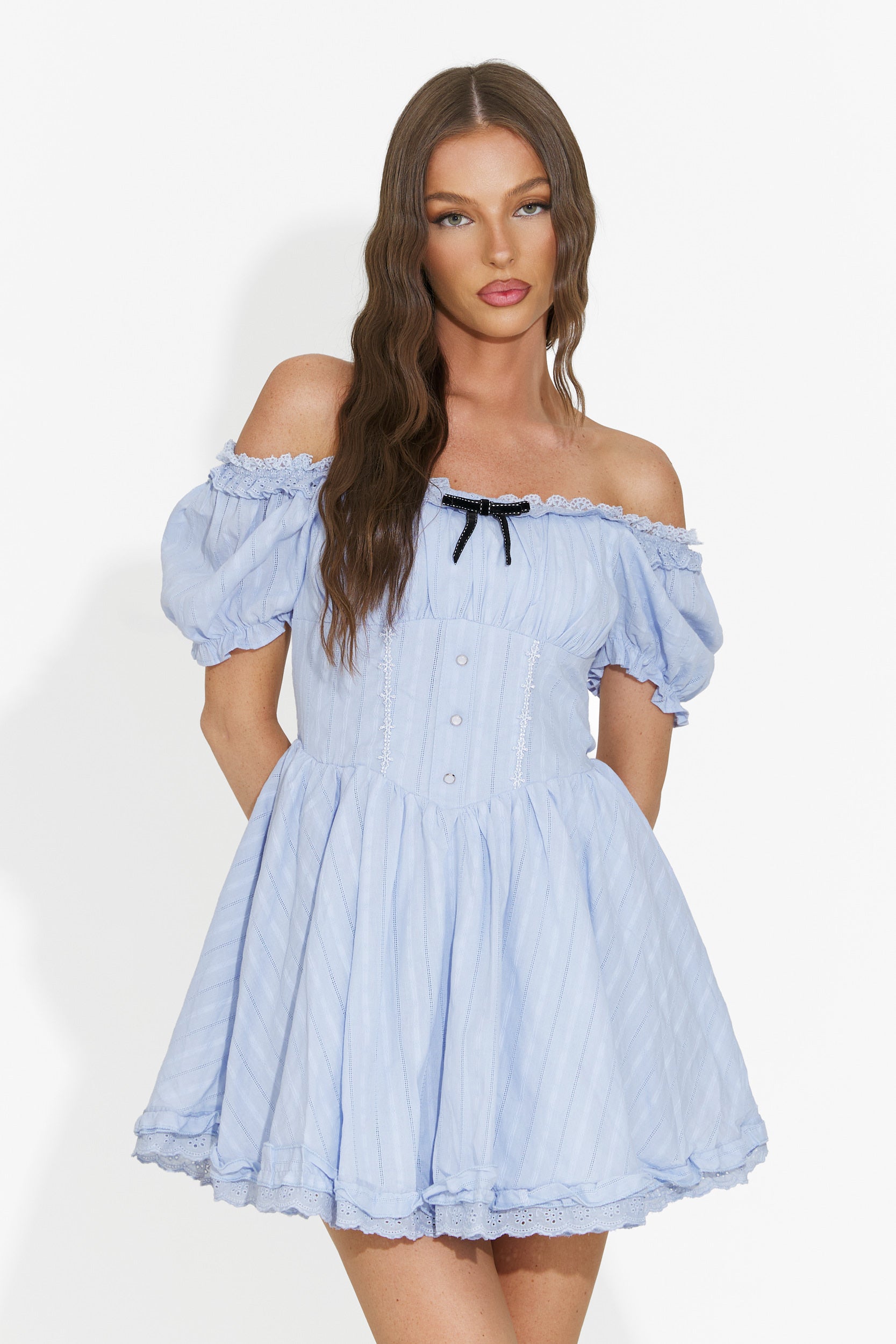 Rochie dama scurta bleu Viviene Bogas