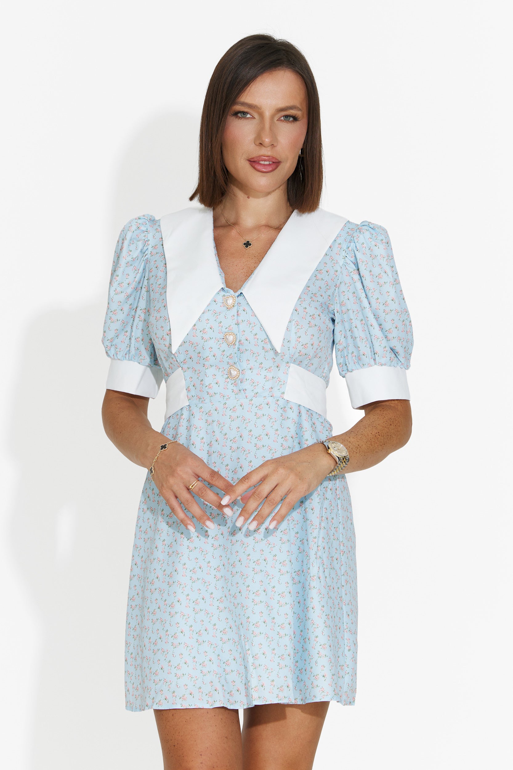 Rochie dama scurta bleu Zurlia Bogas
