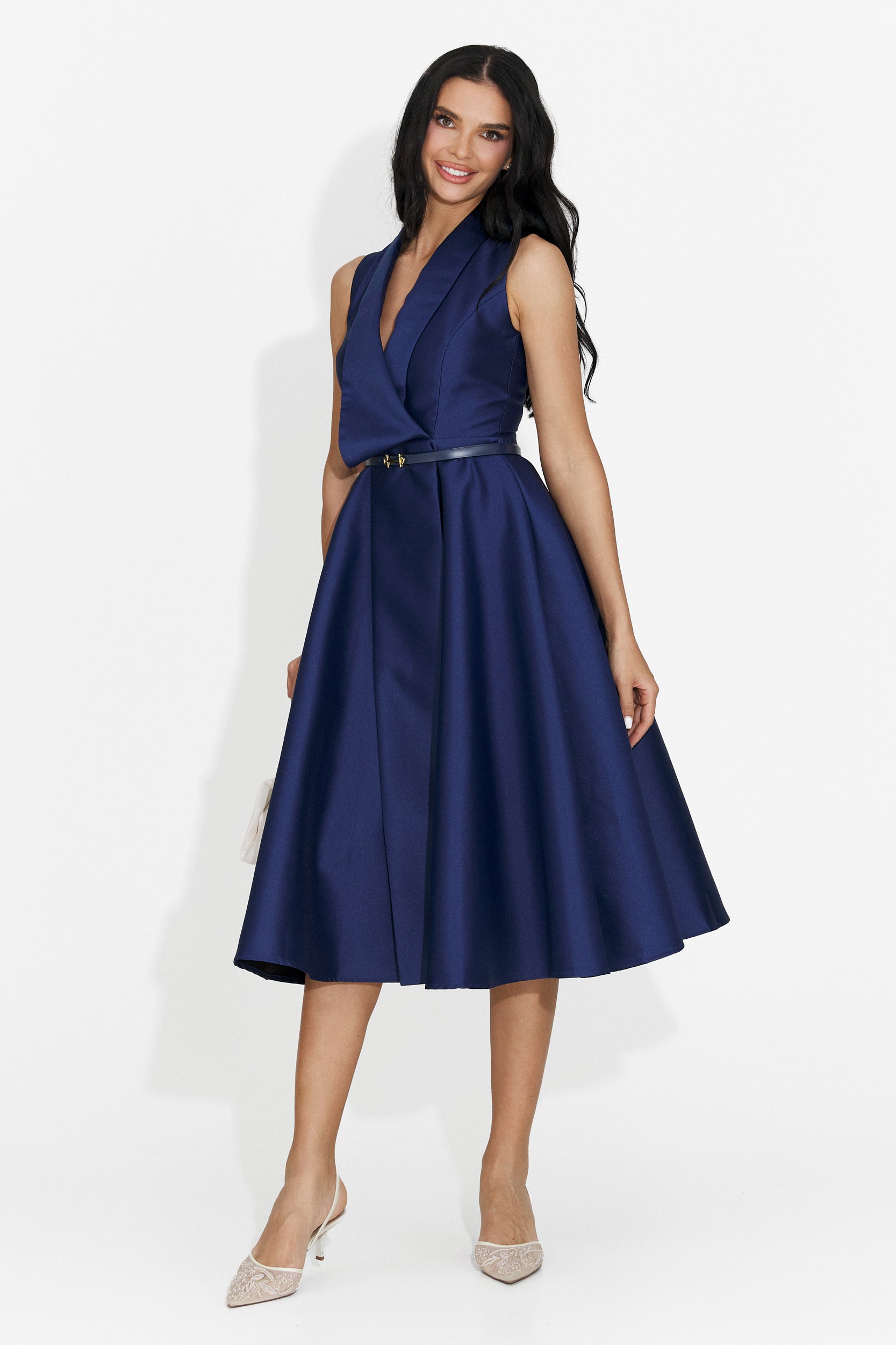 Rochie dama scurta bleumarin Kady Bogas