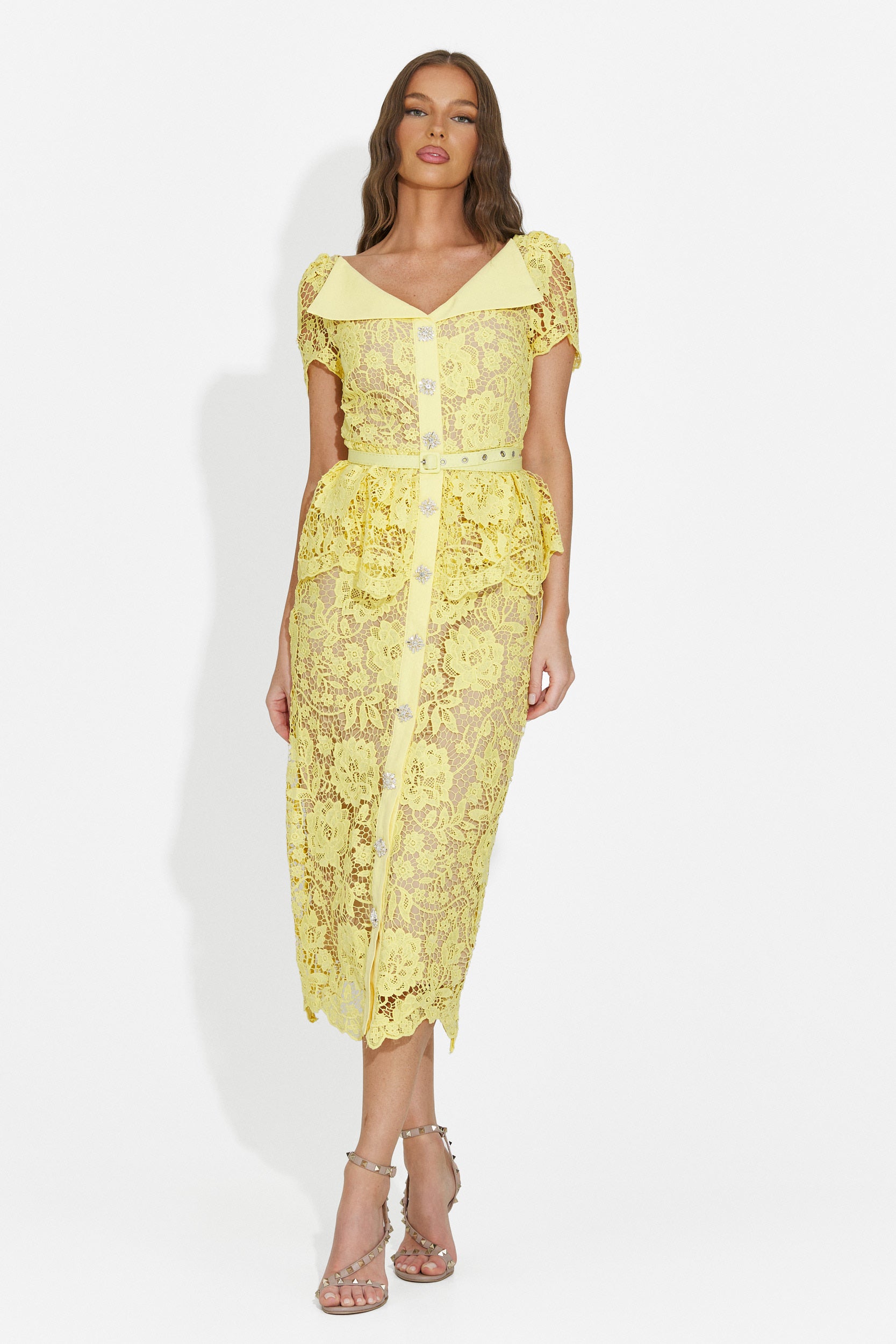 Rochie dama scurta galbena Akaria Bogas