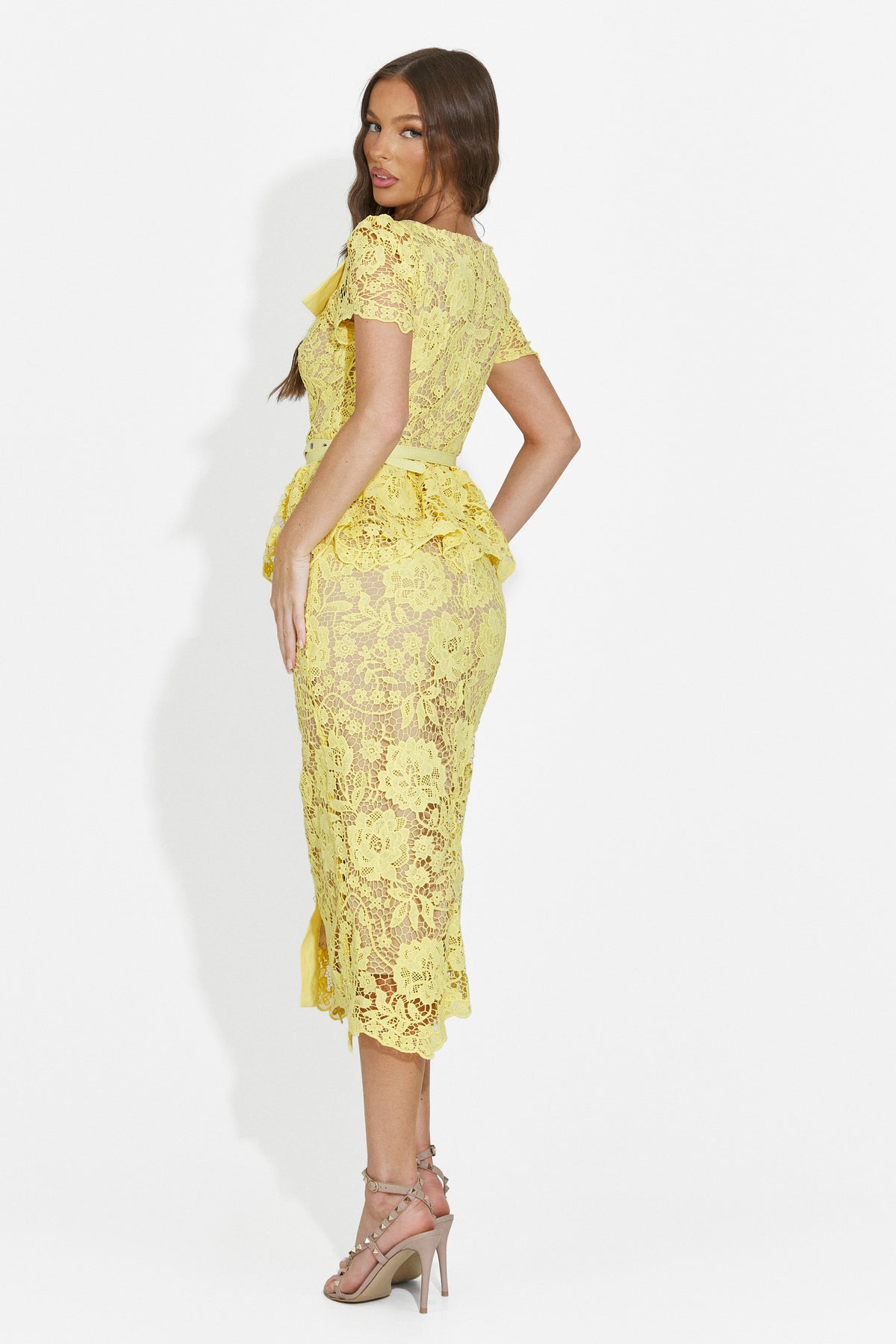 Rochie dama scurta galbena Akaria Bogas, imaginea 2 din 6