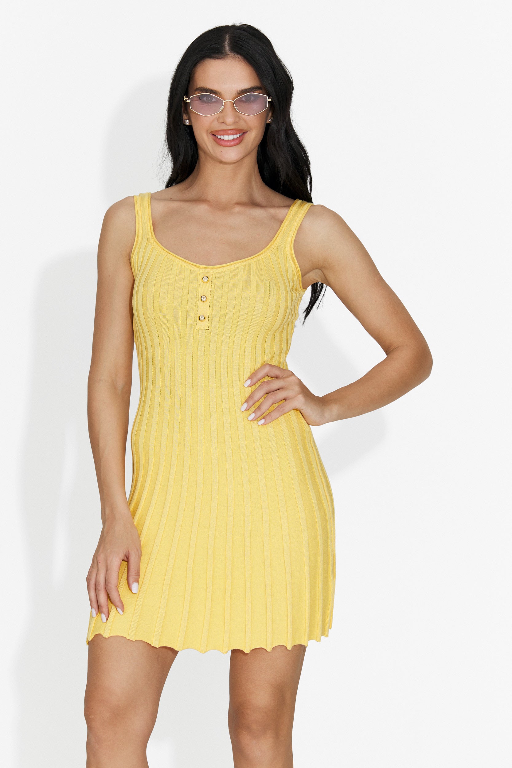 Rochie dama scurta galbena Kiaya Bogas