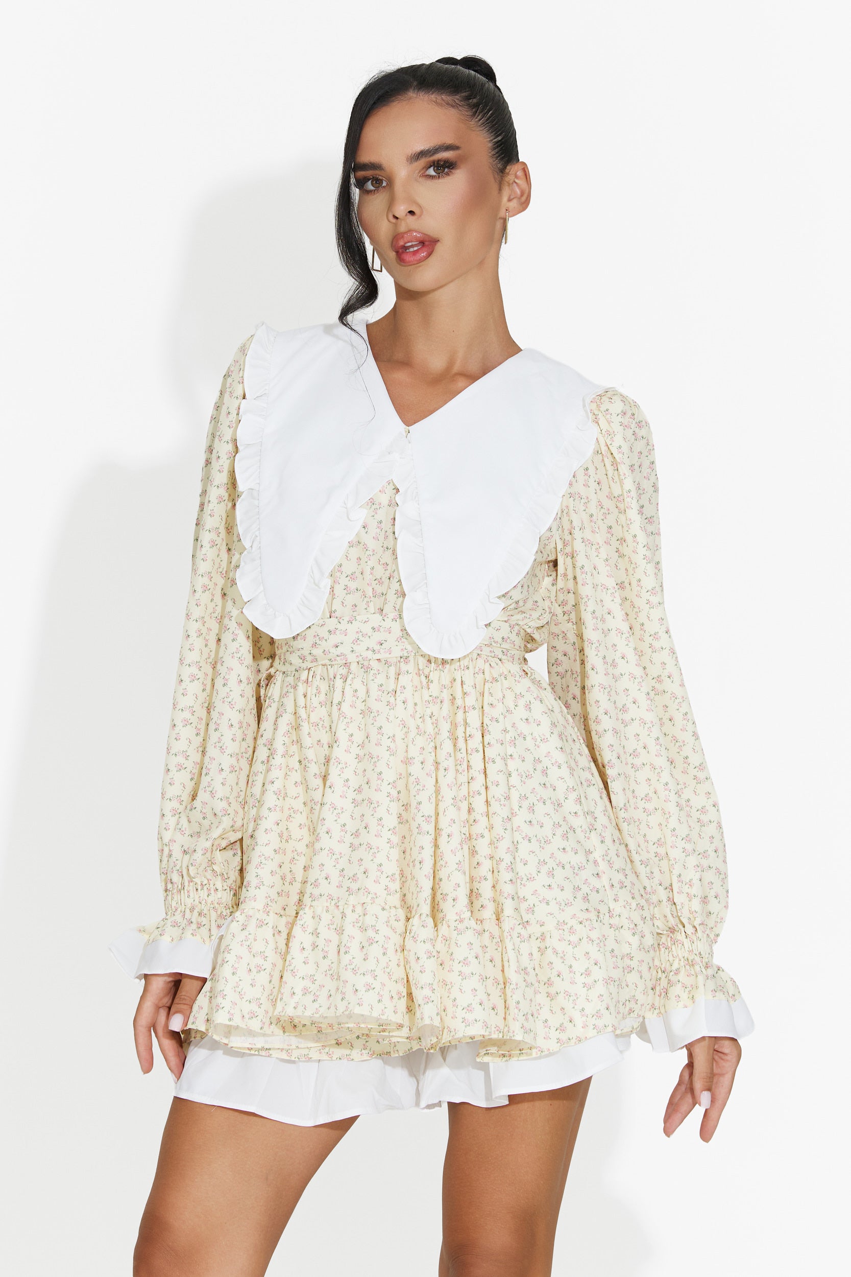 Rochie dama scurta galbena Trivaya Bogas