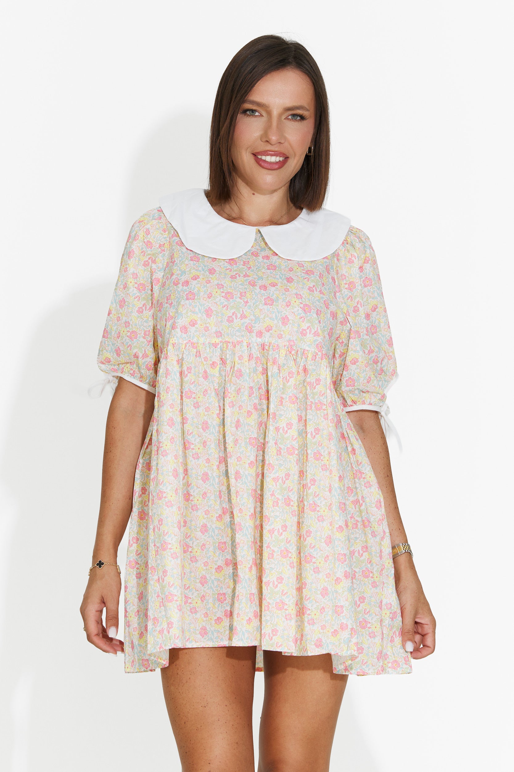Rochie dama scurta galbena Zelenia Bogas