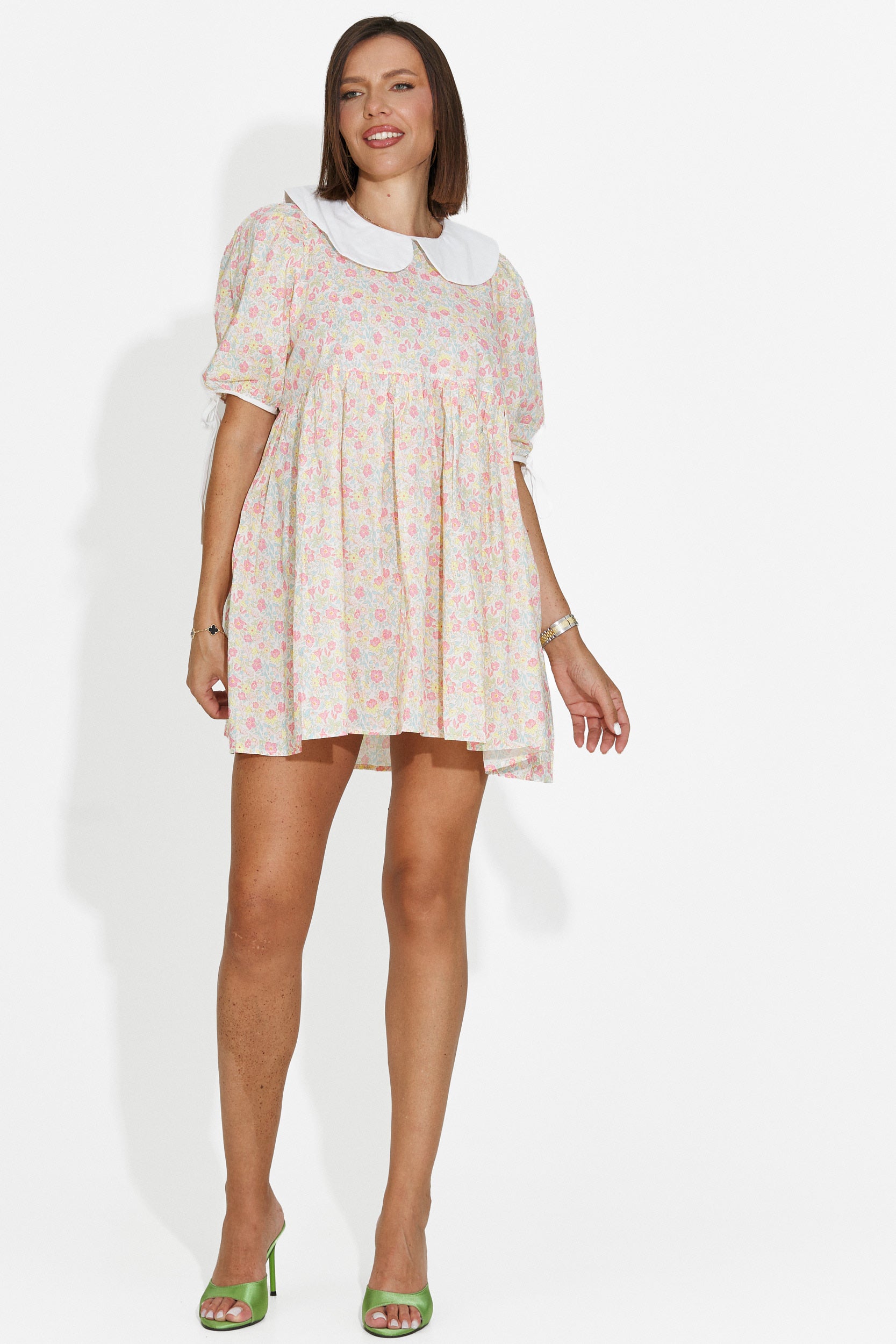 Rochie dama scurta galbena Zelenia Bogas