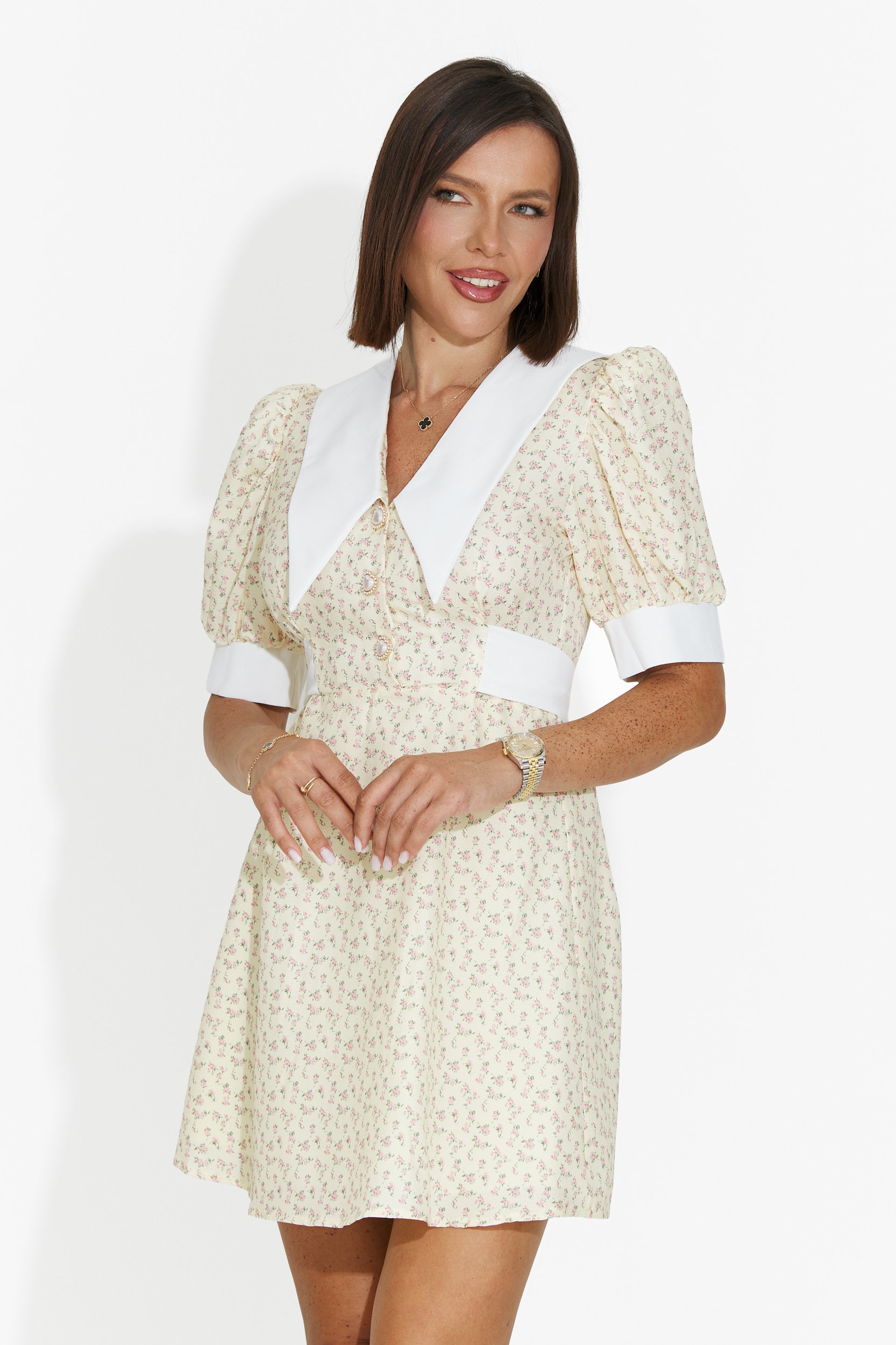 Rochie dama scurta galbena Zurlia Bogas