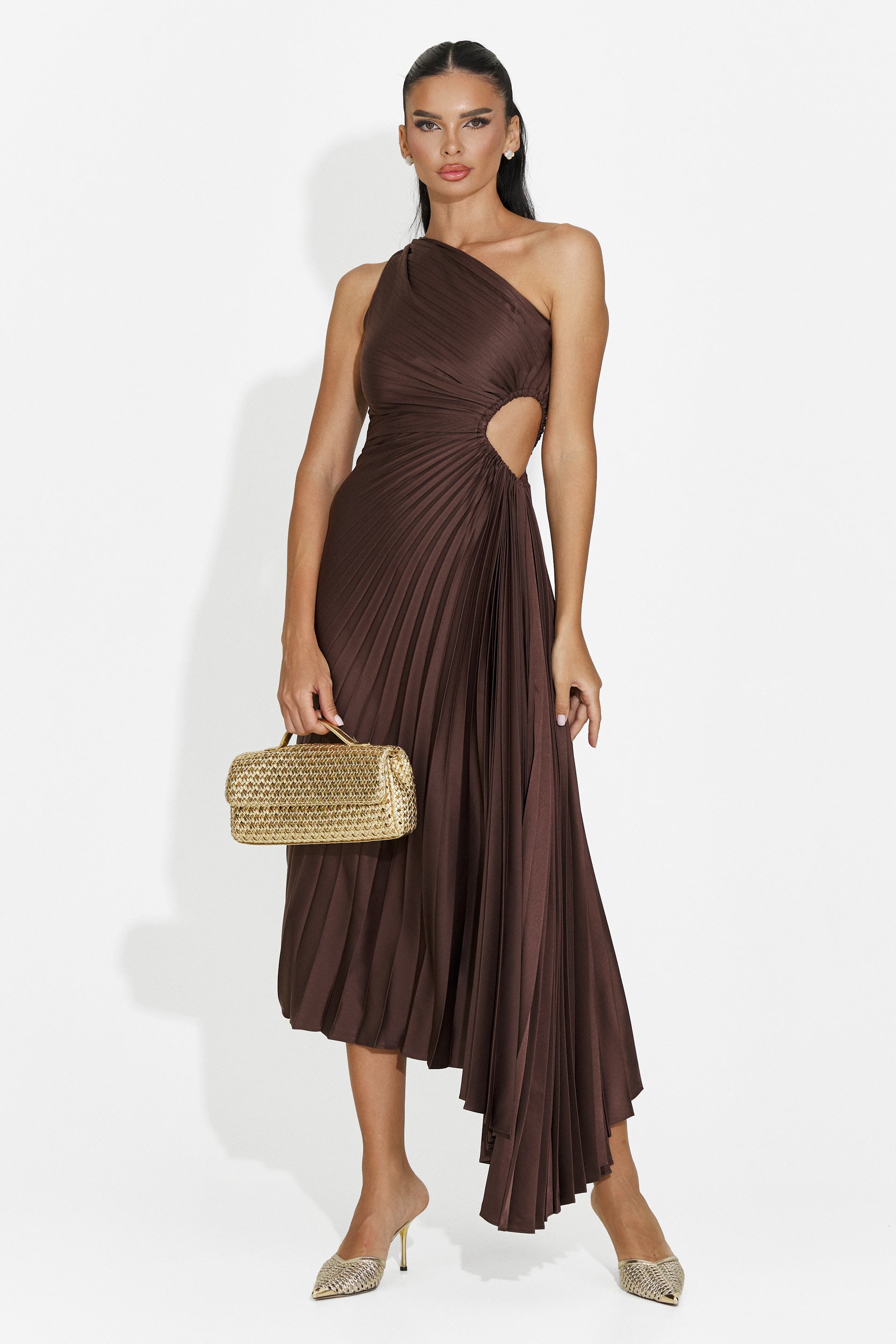 Rochie dama scurta maro Delimia Bogas