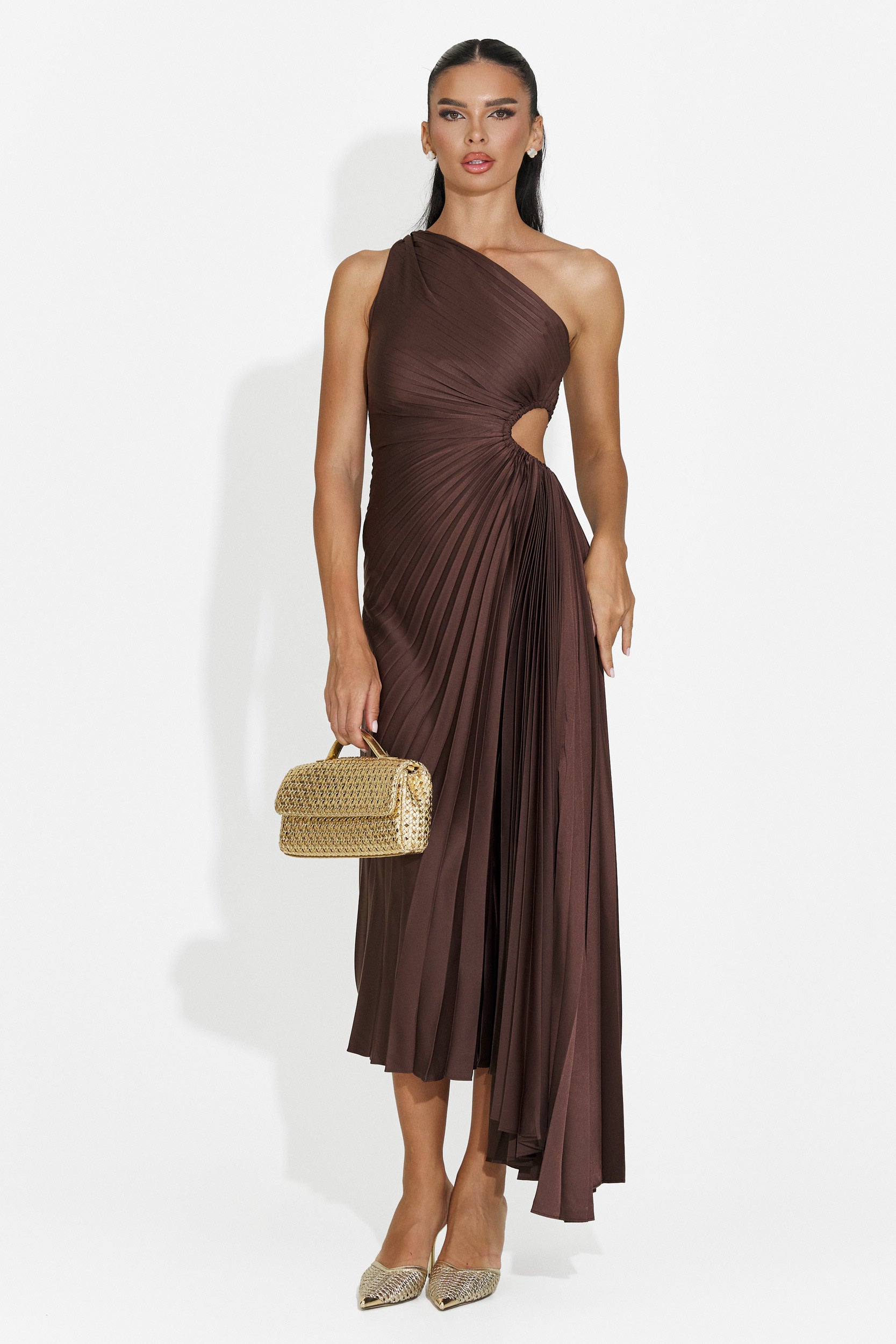 Rochie dama scurta maro Delimia Bogas