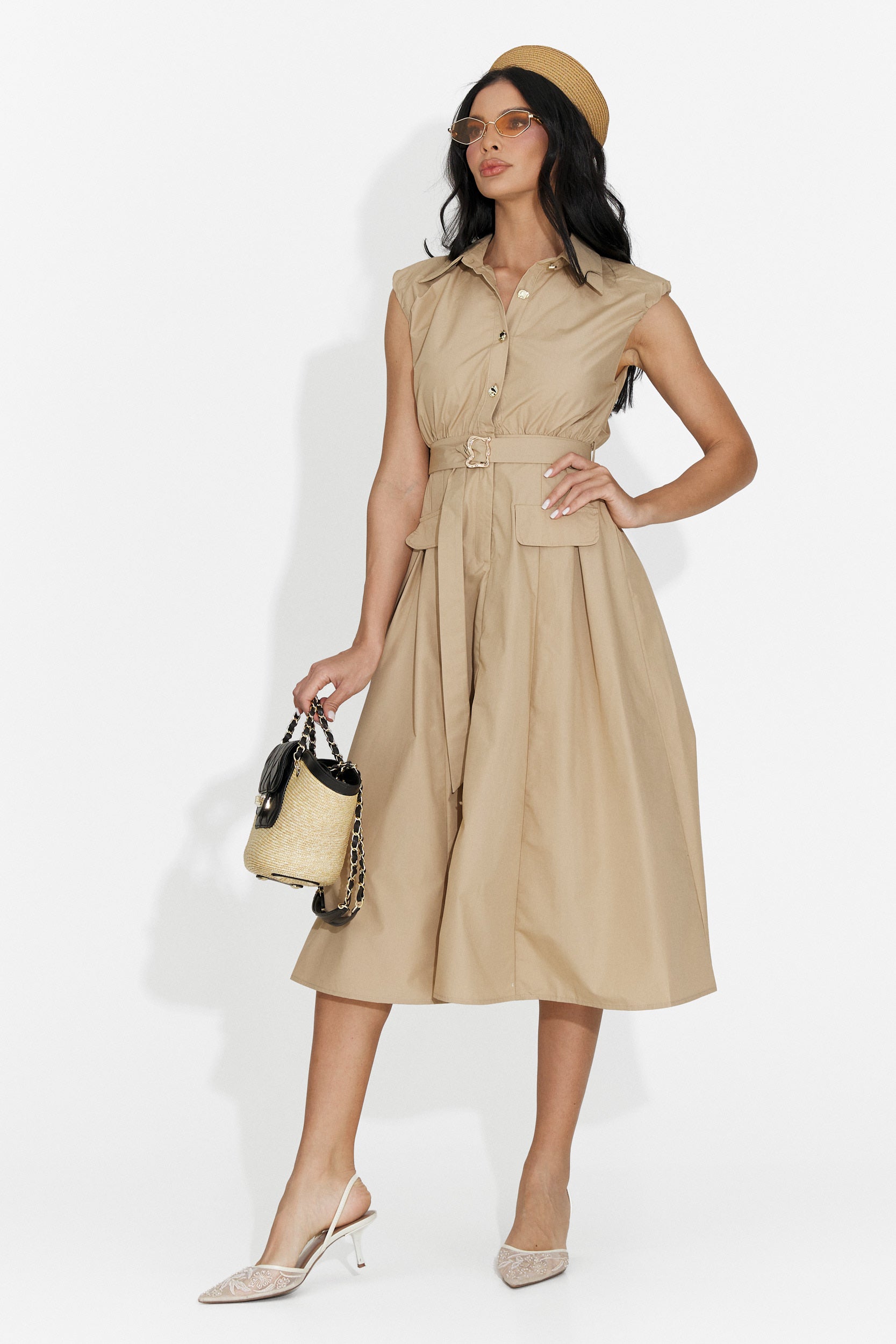 Rochie dama scurta maro Harleia Bogas