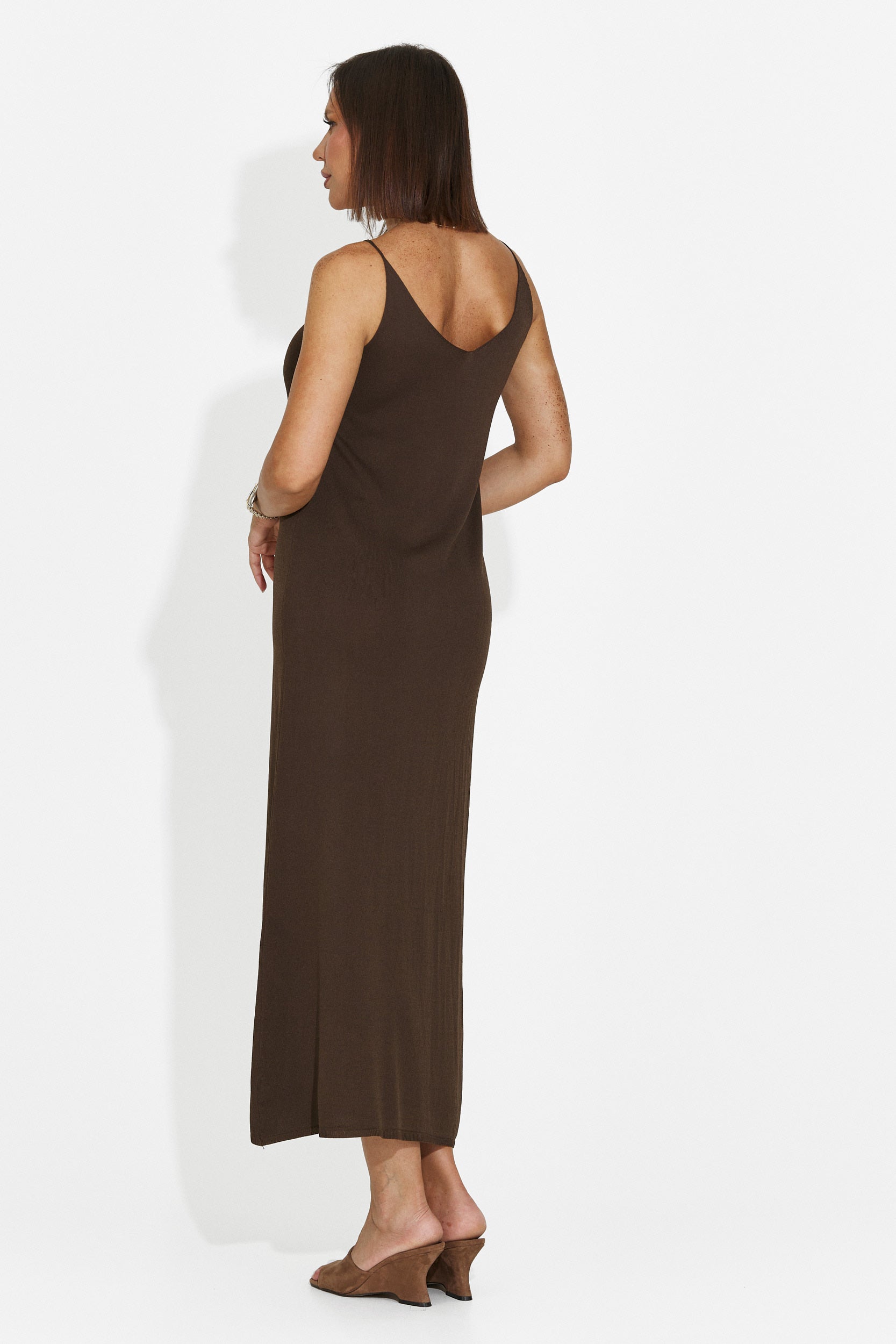 Rochie dama scurta maro Liorna Bogas
