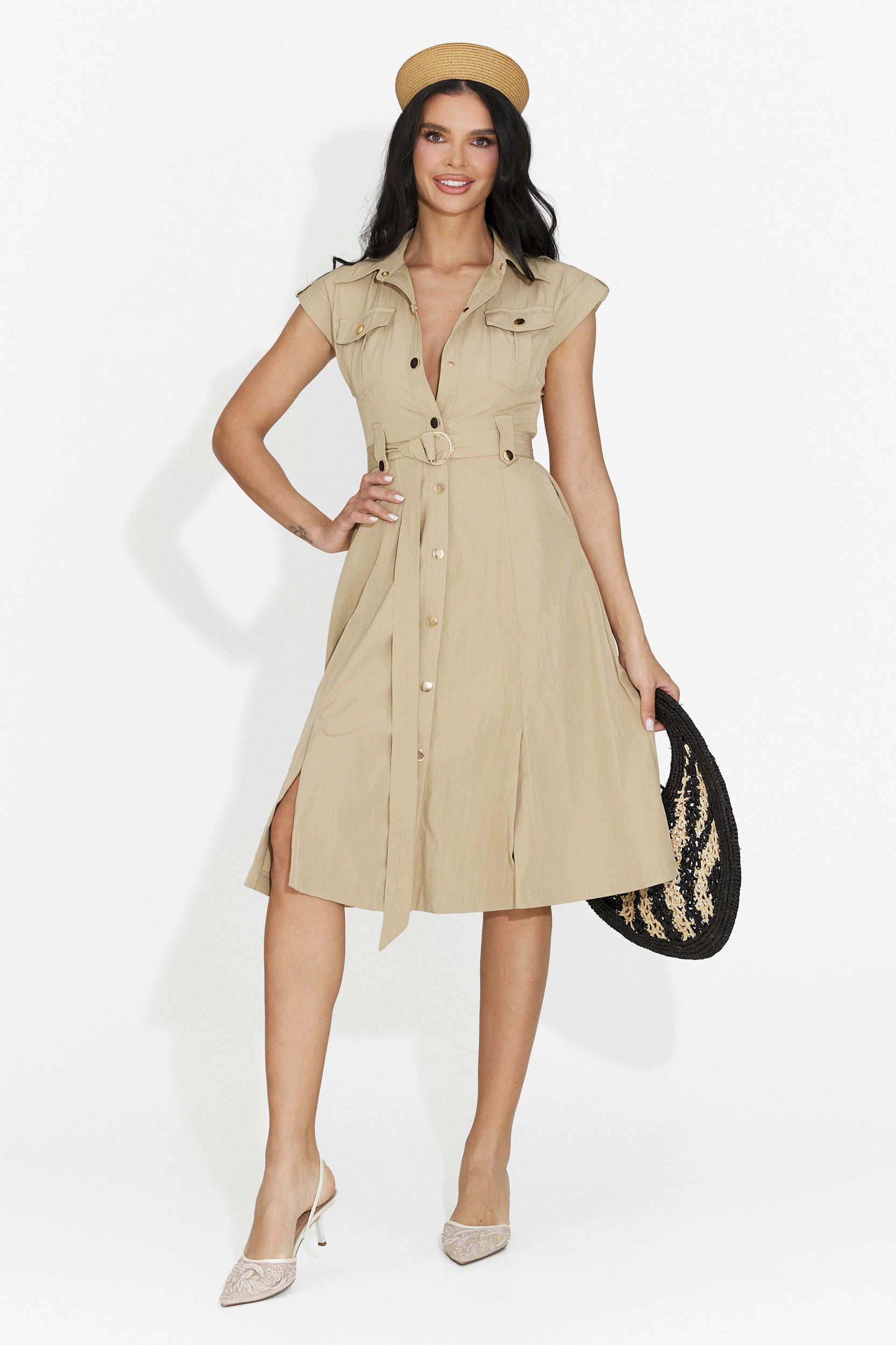 Rochie dama scurta maro Yaldea Bogas