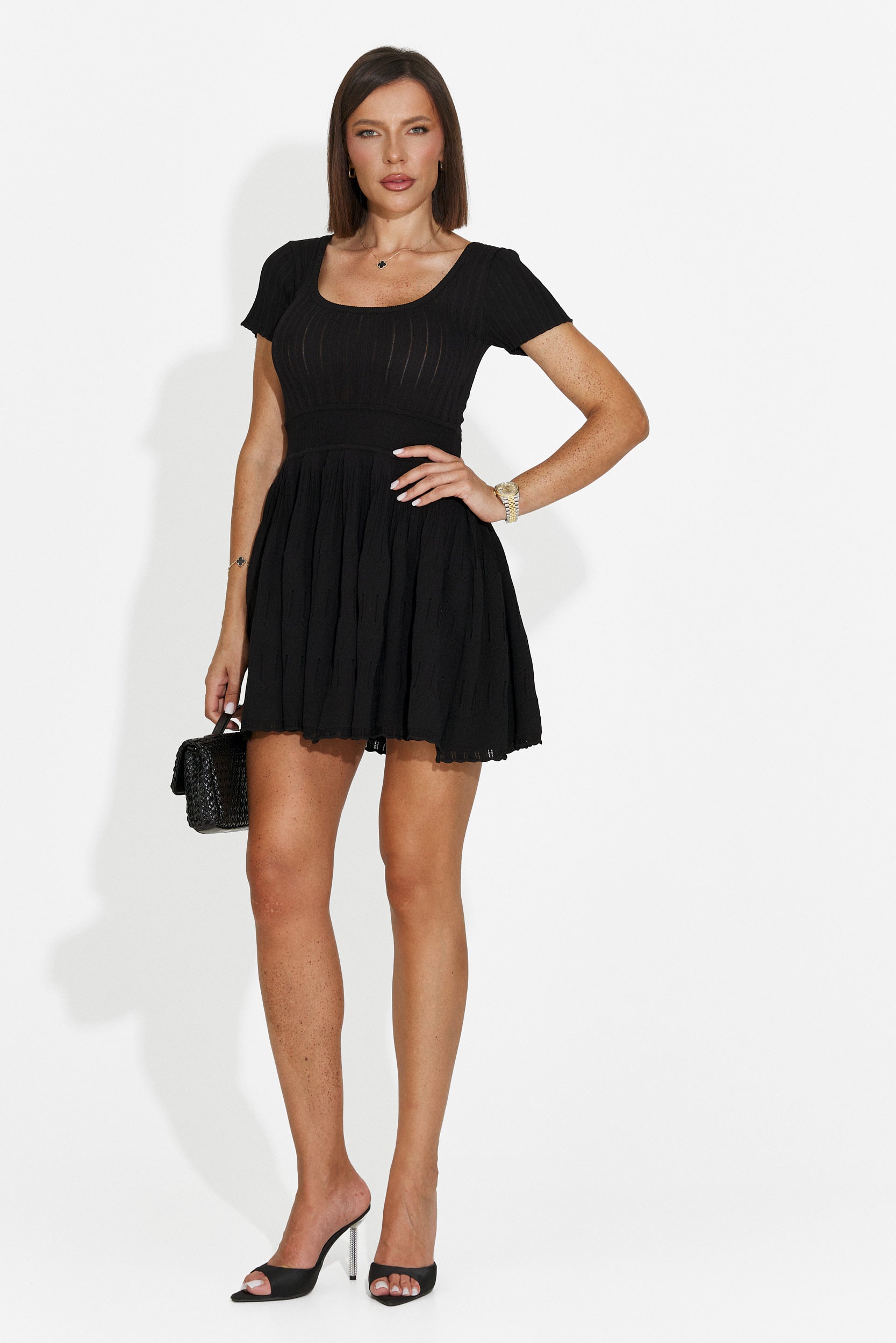 Rochie dama scurta neagra Althea Bogas
