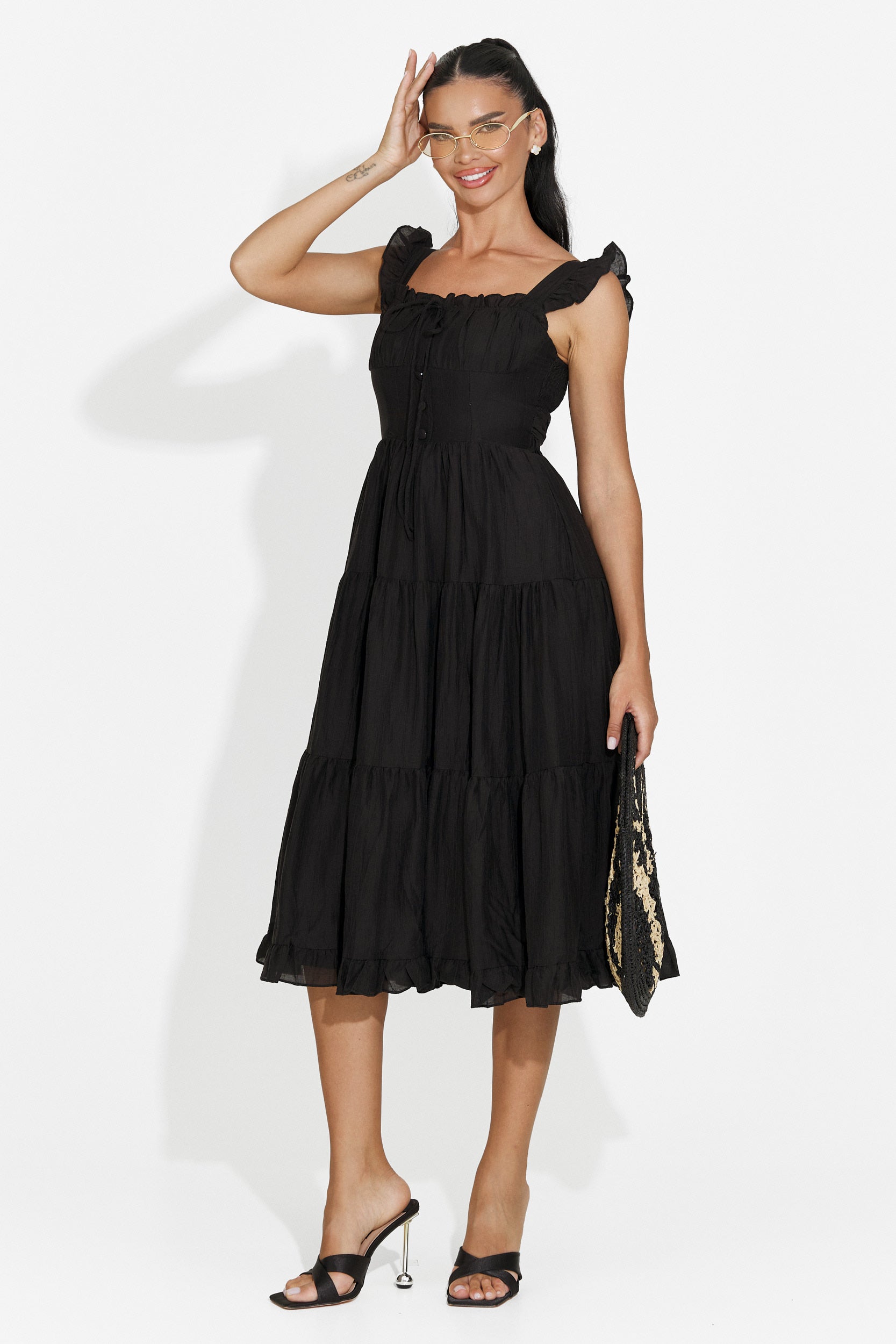 Rochie dama scurta neagra Camenia Bogas