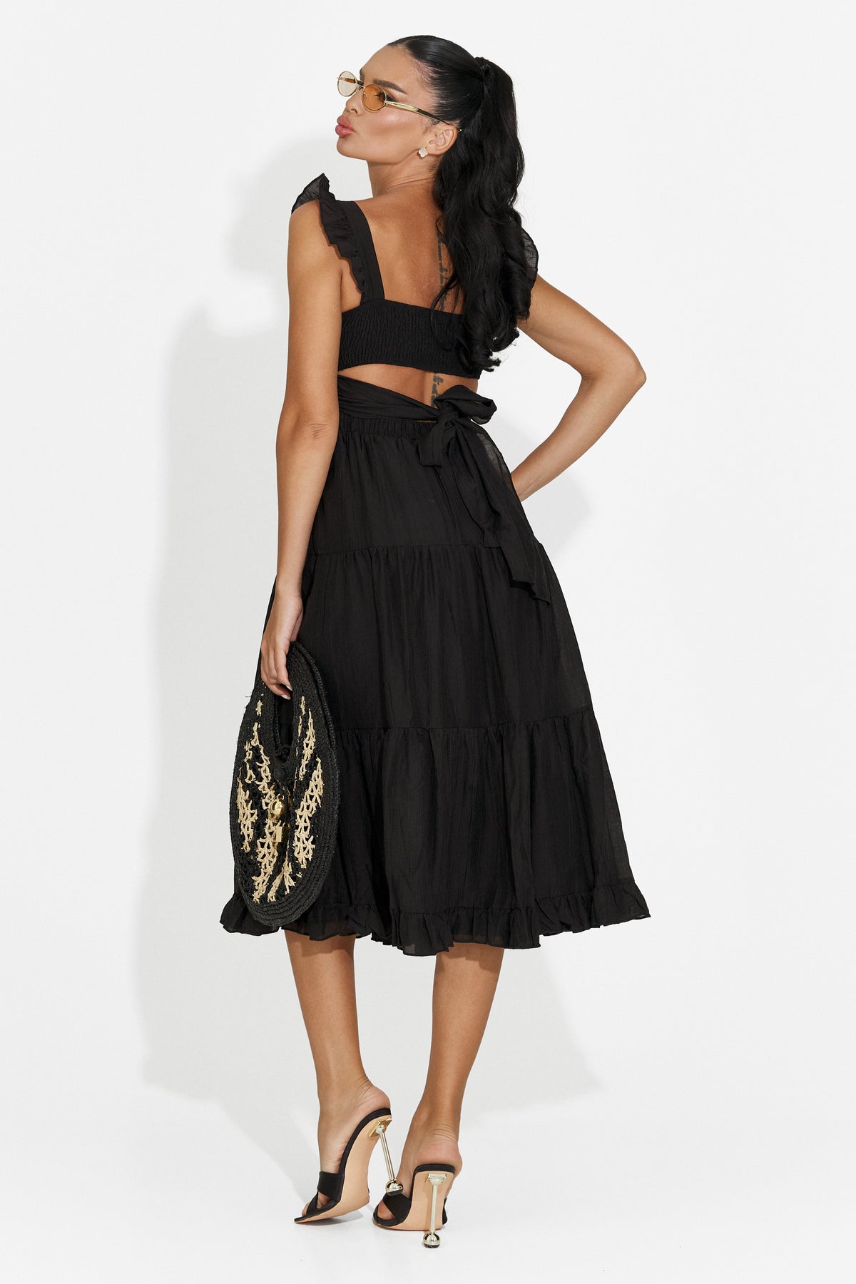 Rochie dama scurta neagra Camenia Bogas, imaginea 5 din 6