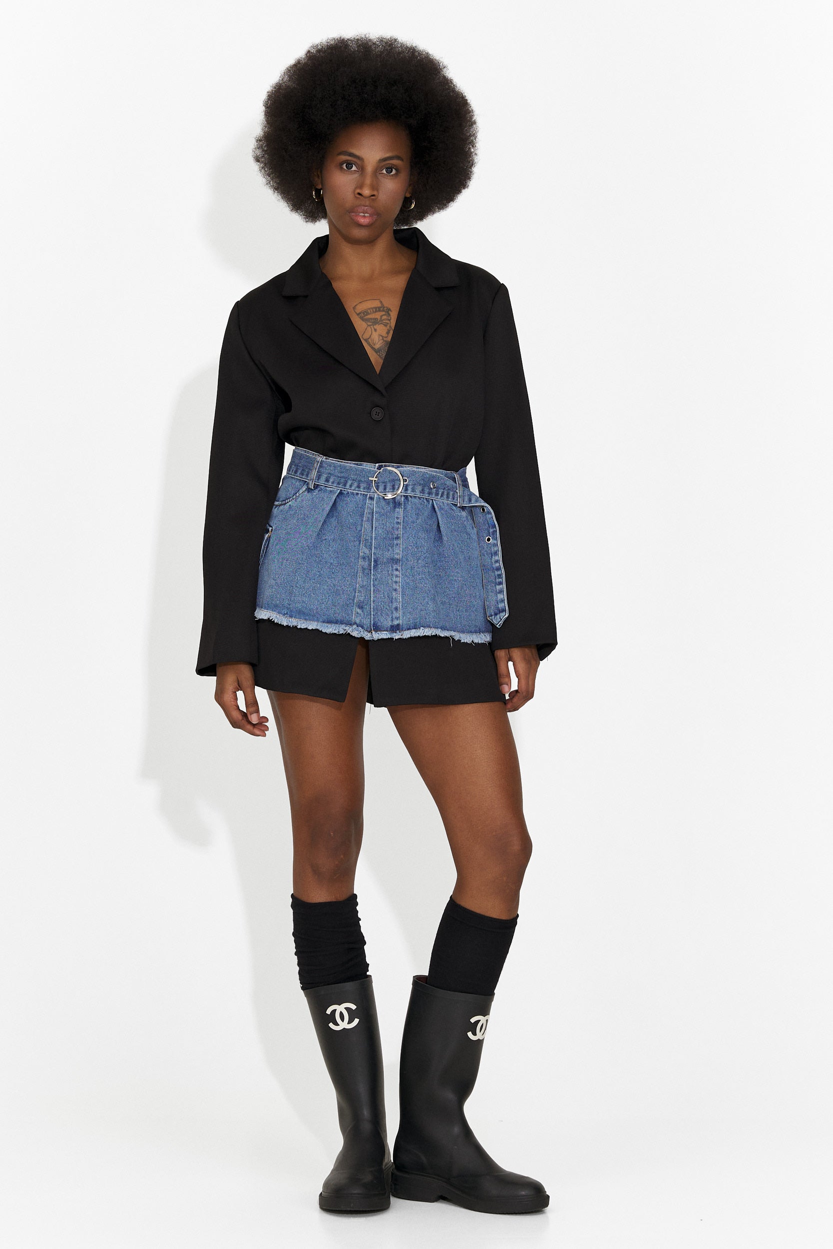 Rochie dama scurta neagra Izadora Bogas