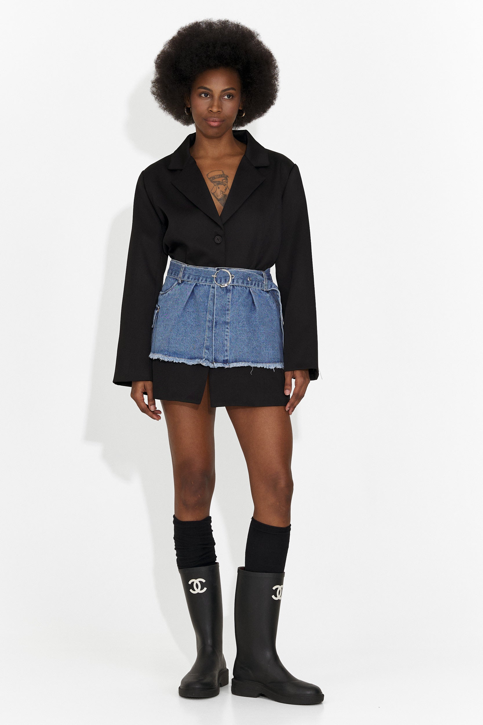 Rochie dama scurta neagra Izadora Bogas