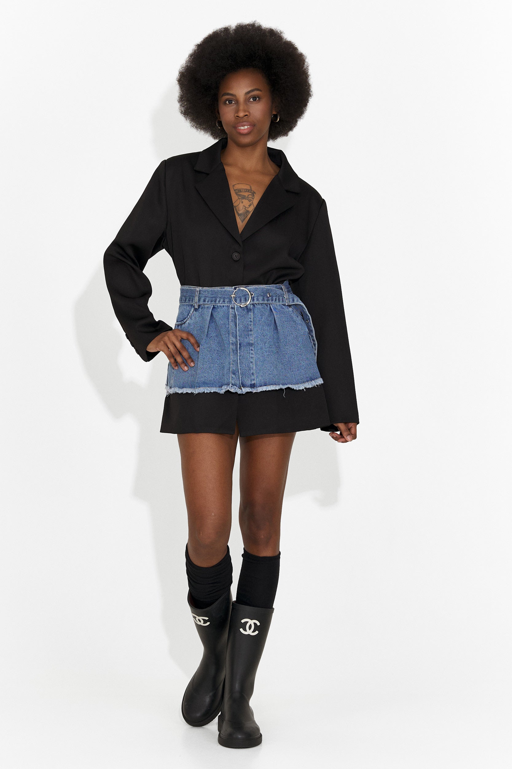 Rochie dama scurta neagra Izadora Bogas