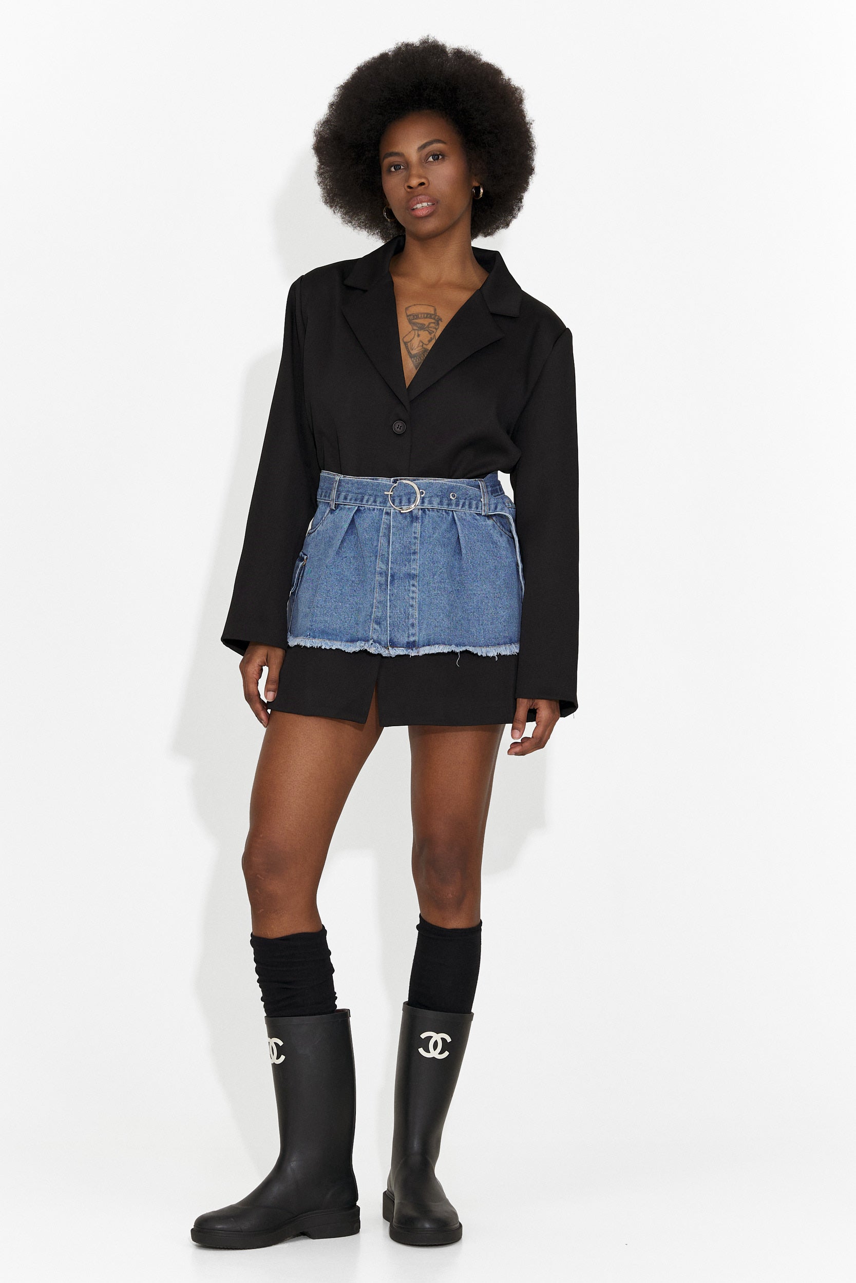 Rochie dama scurta neagra Izadora Bogas