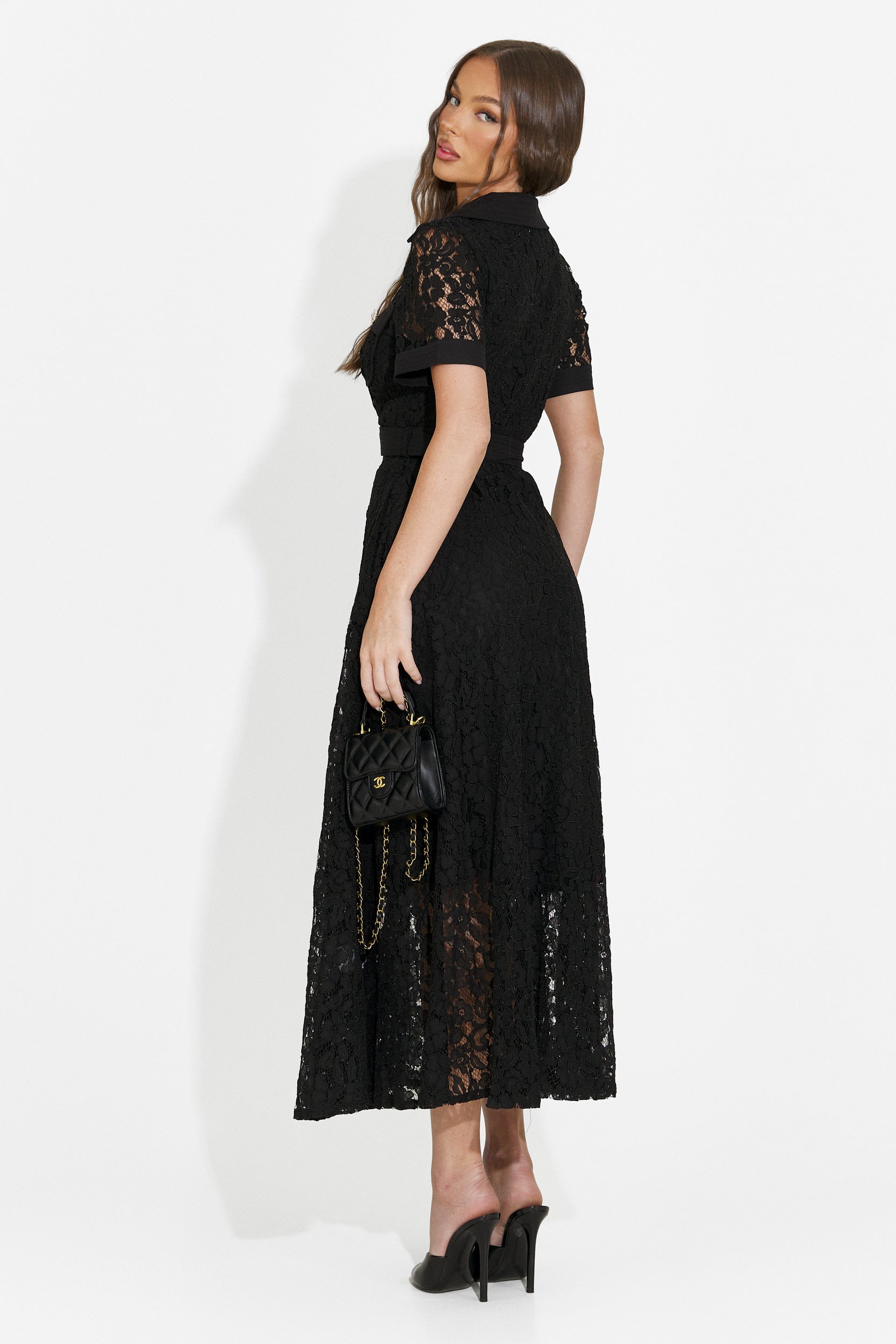 Rochie dama lunga neagra Vosira Bogas