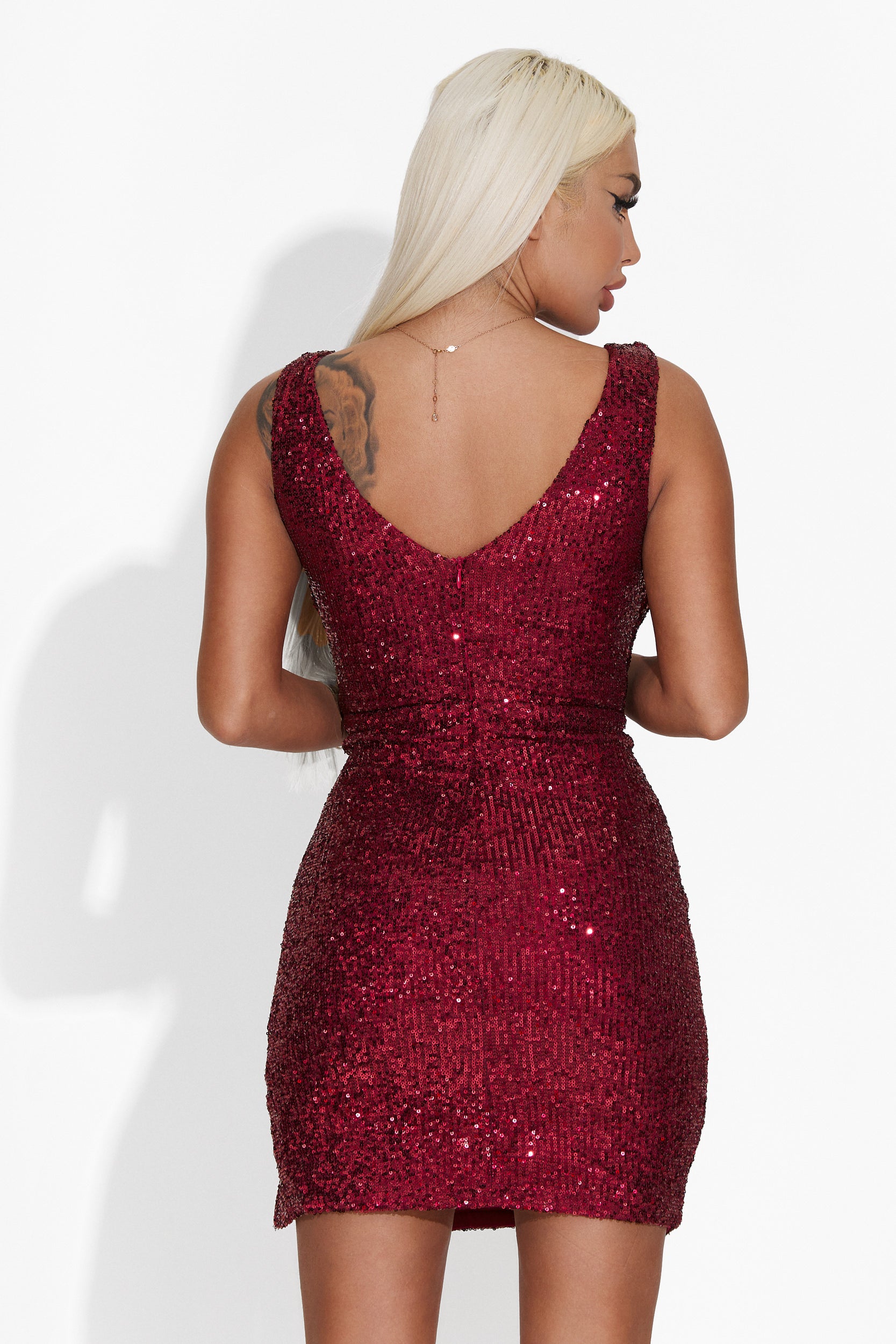 Inchara Bogas Short Red Dress for Ladies