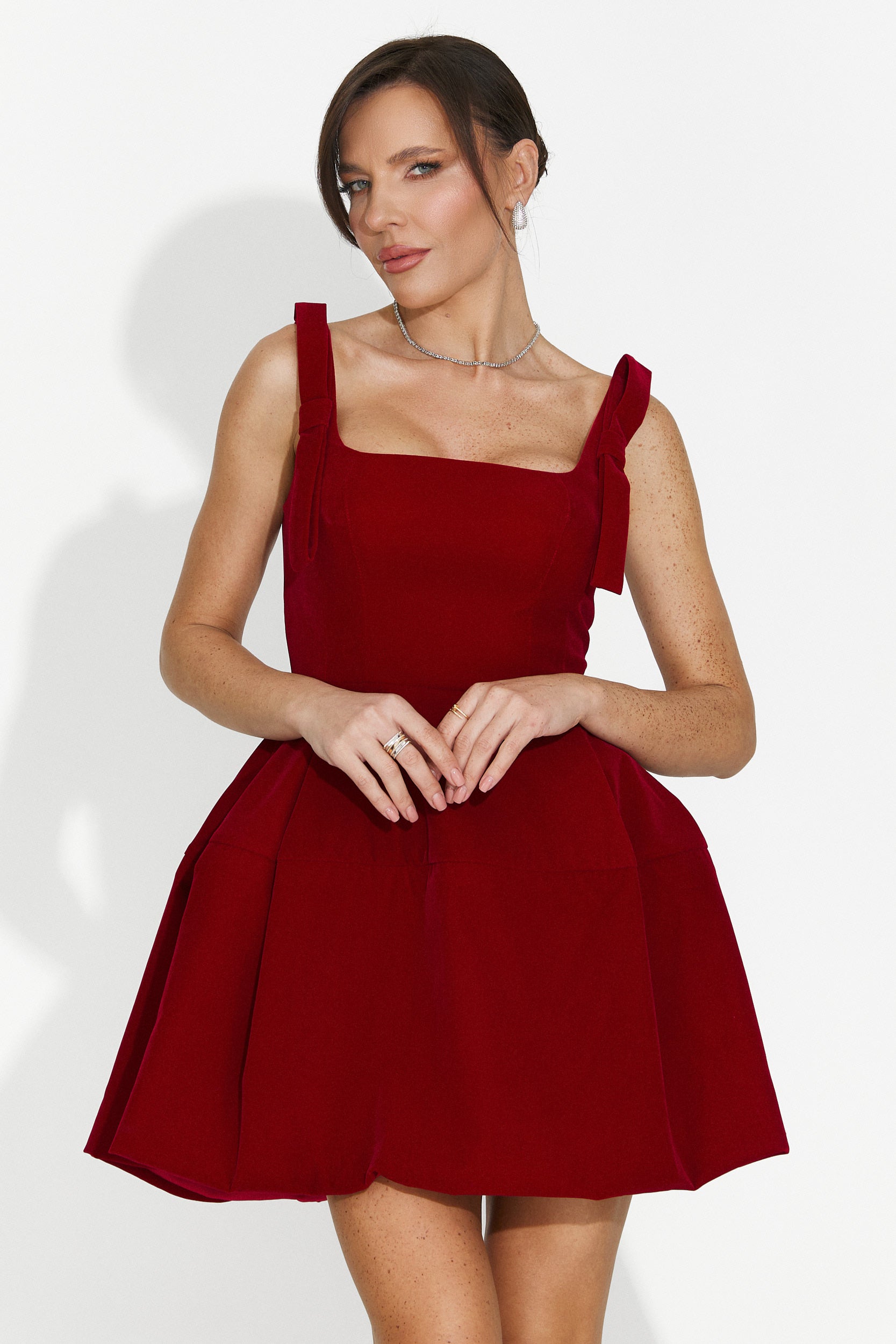 Women's short red dress Narcisia Bogas