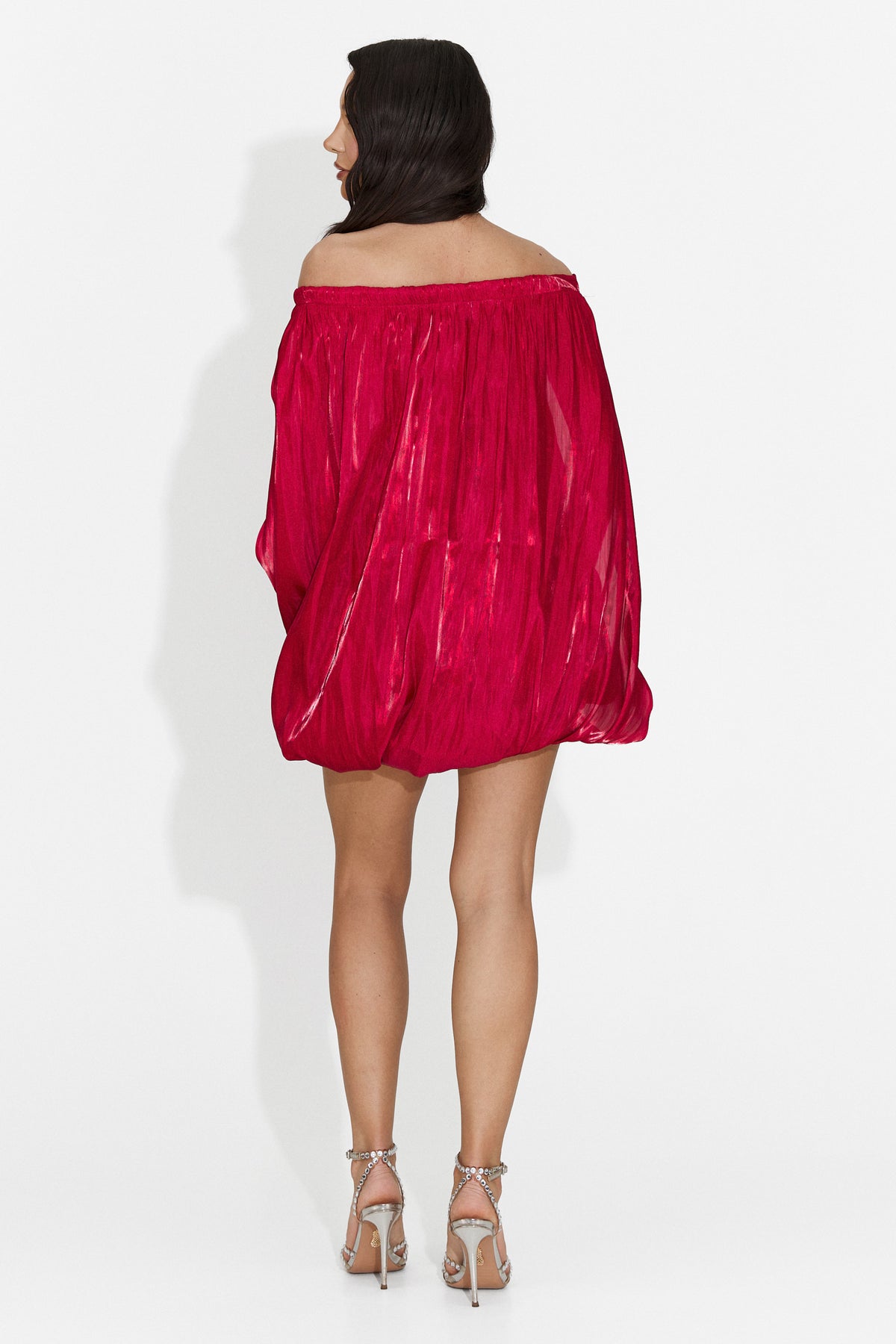 Rochie dama scurta rosie Perya Bogas, imaginea 7 din 8