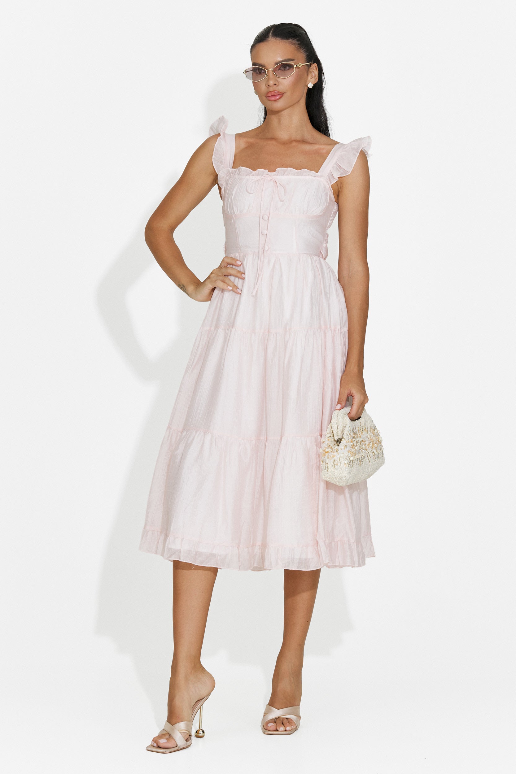 Rochie dama scurta roz Camenia Bogas