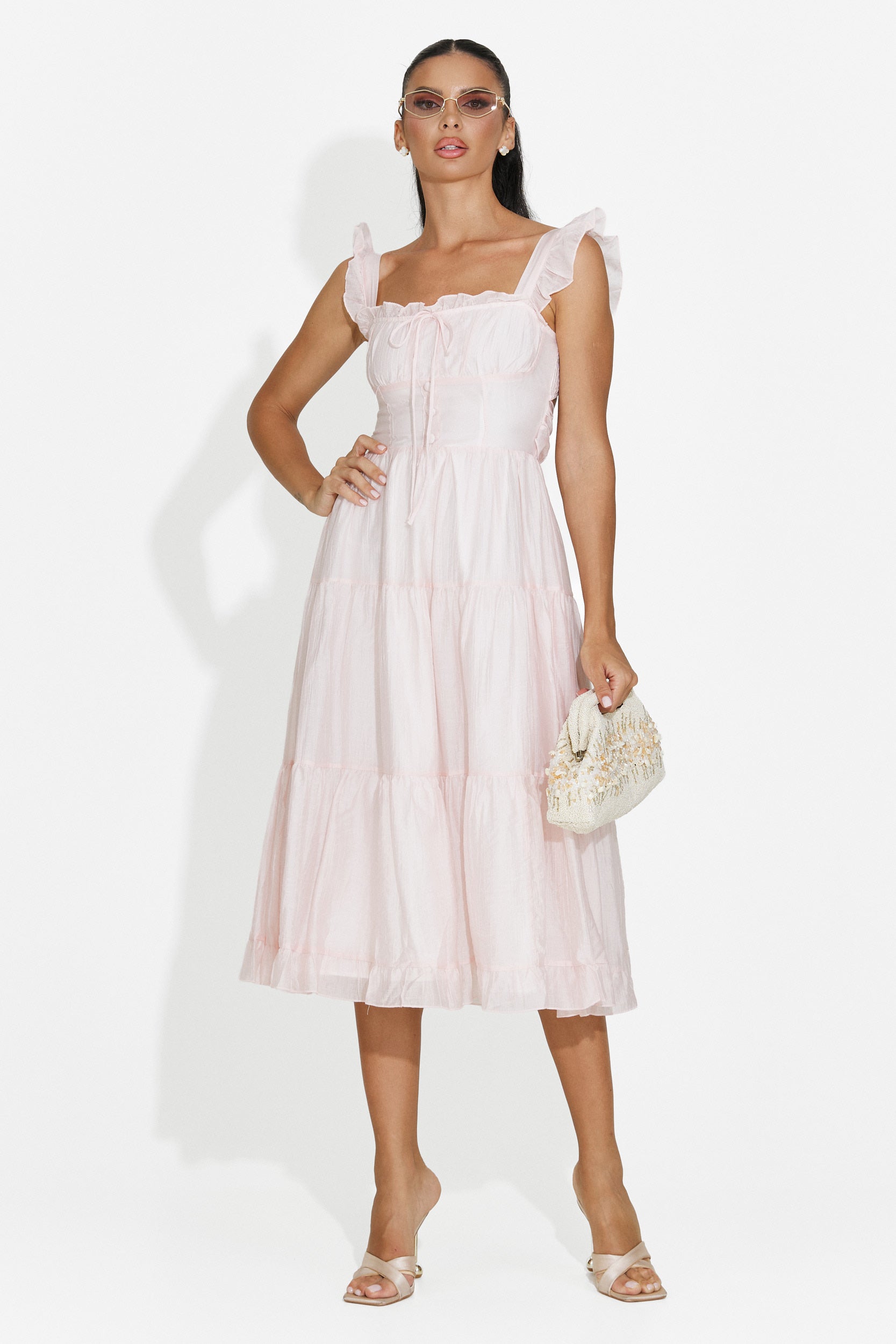 Rochie dama scurta roz Camenia Bogas