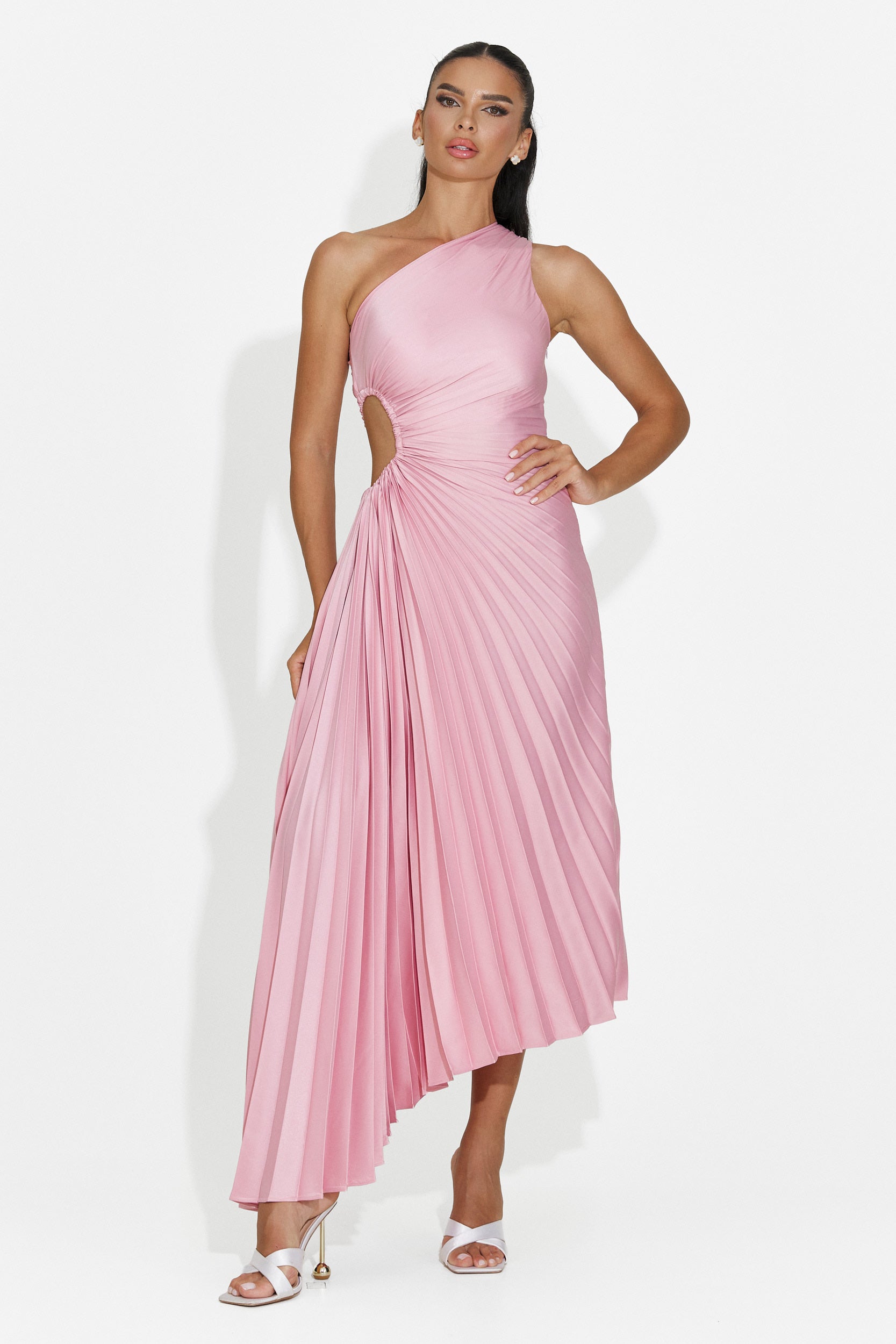 Rochie dama scurta roz Delimia Bogas