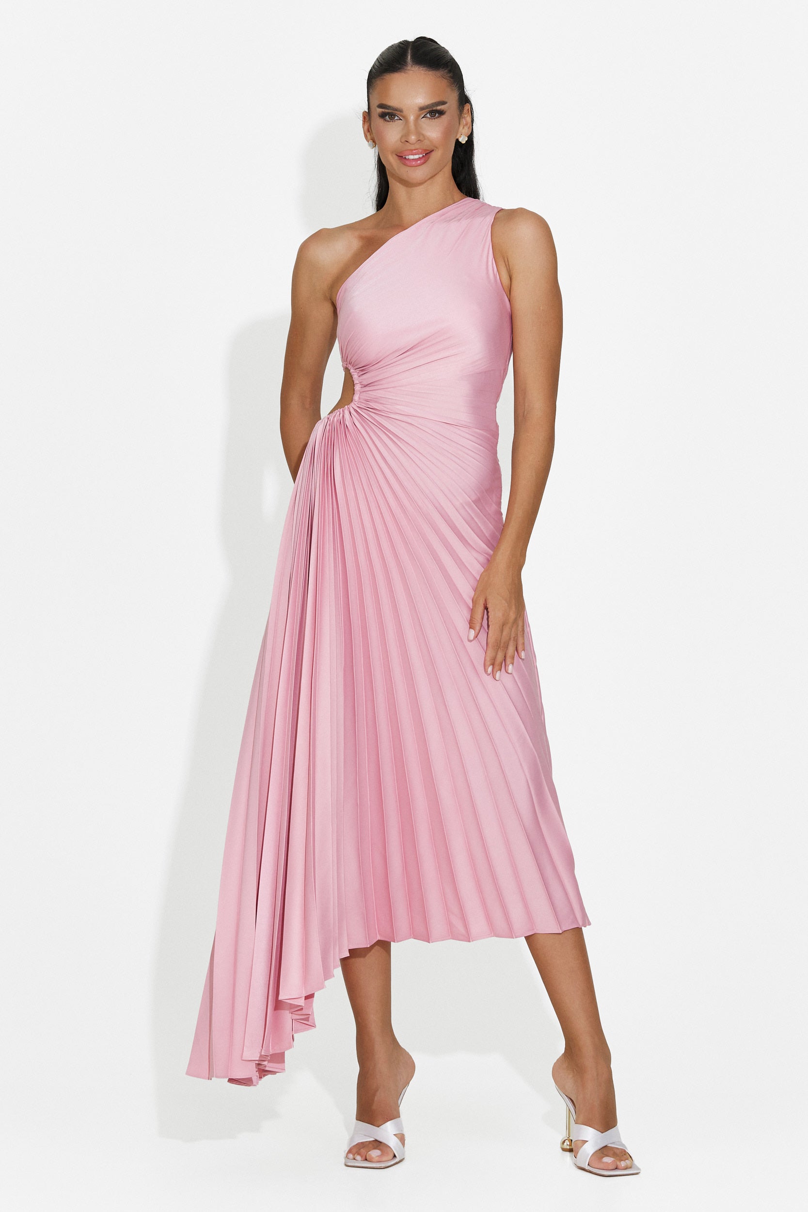 Rochie dama scurta roz Delimia Bogas