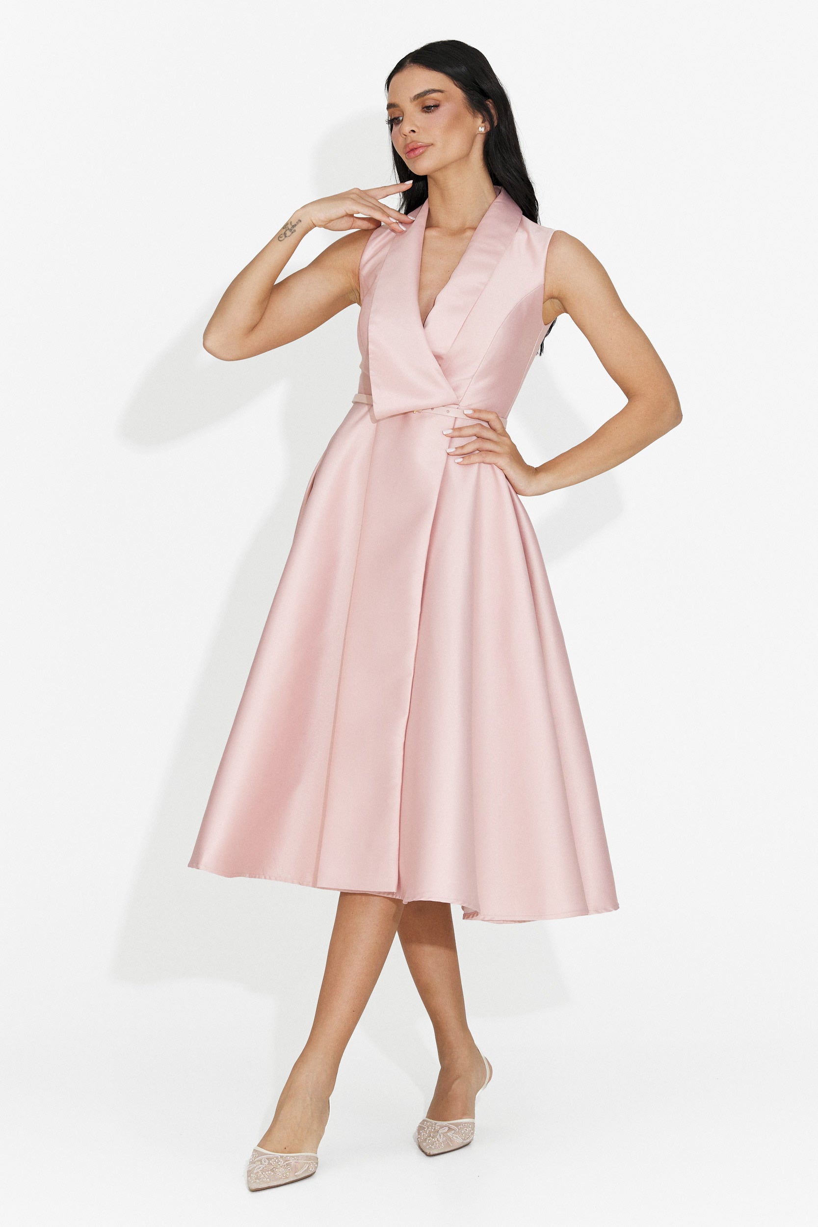 Rochie dama scurta roz Kady Bogas