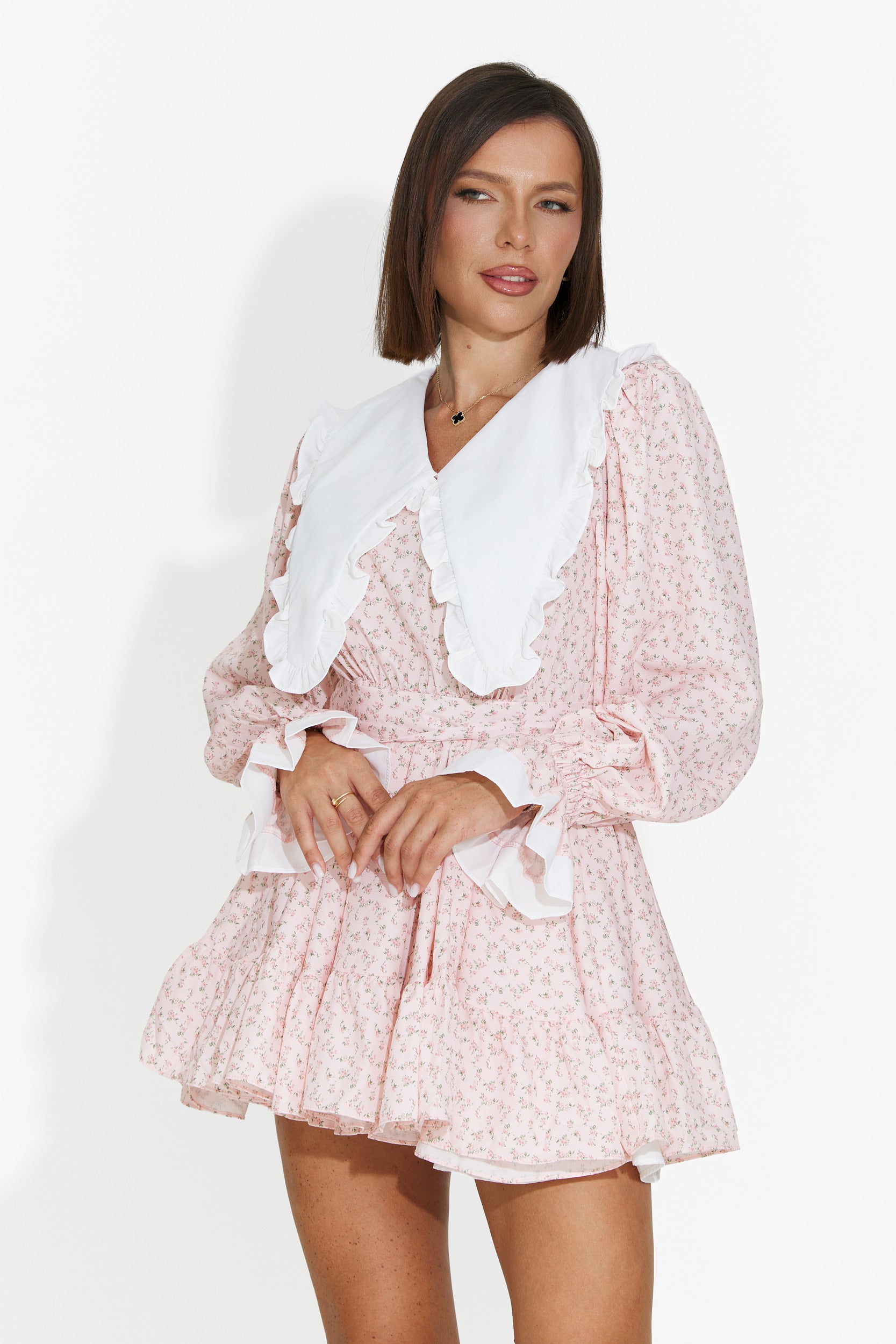Rochie dama scurta roz Trivaya Bogas