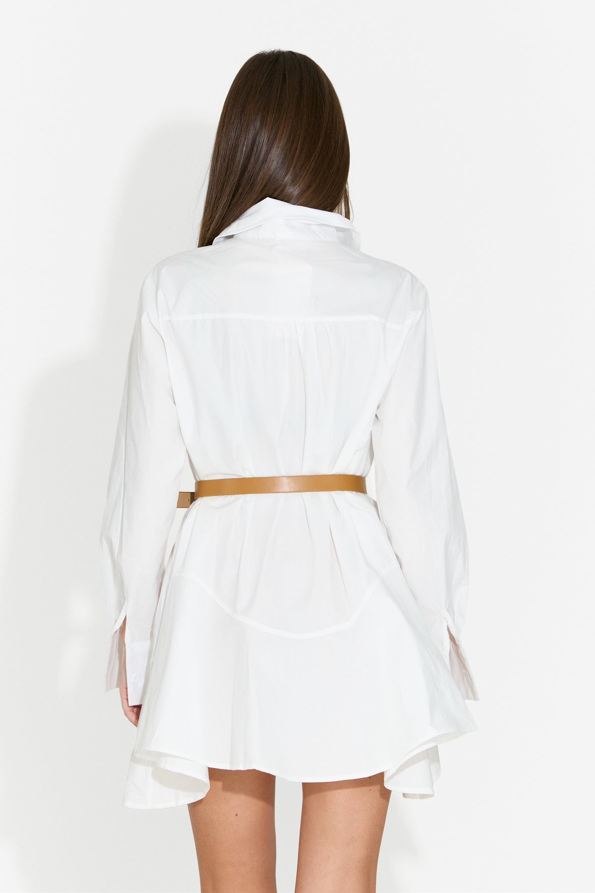 Rochie dama scurta tip camasa alba Trenieiza Bogas