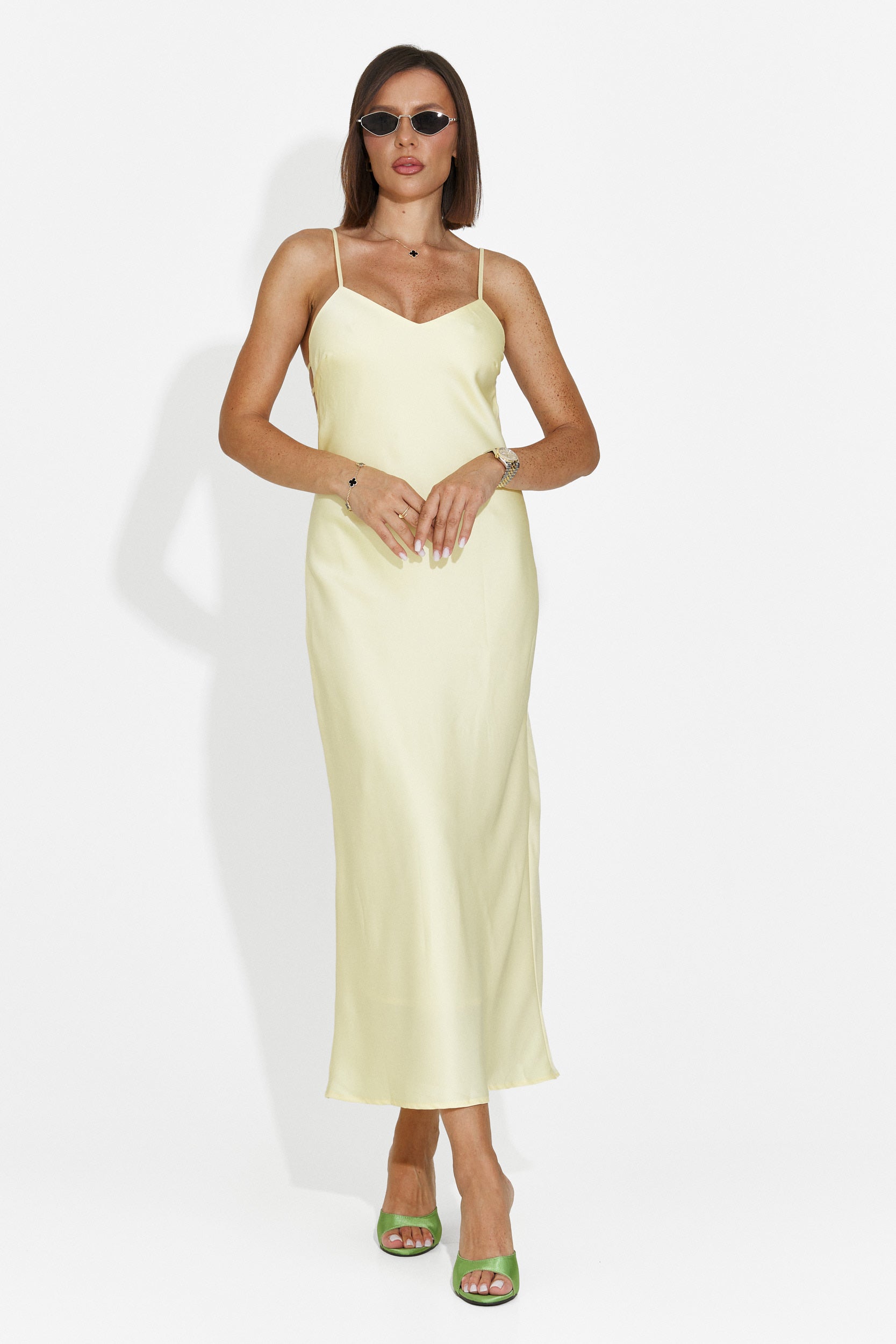 Rochie furou scurta galbena Ivorya Bogas