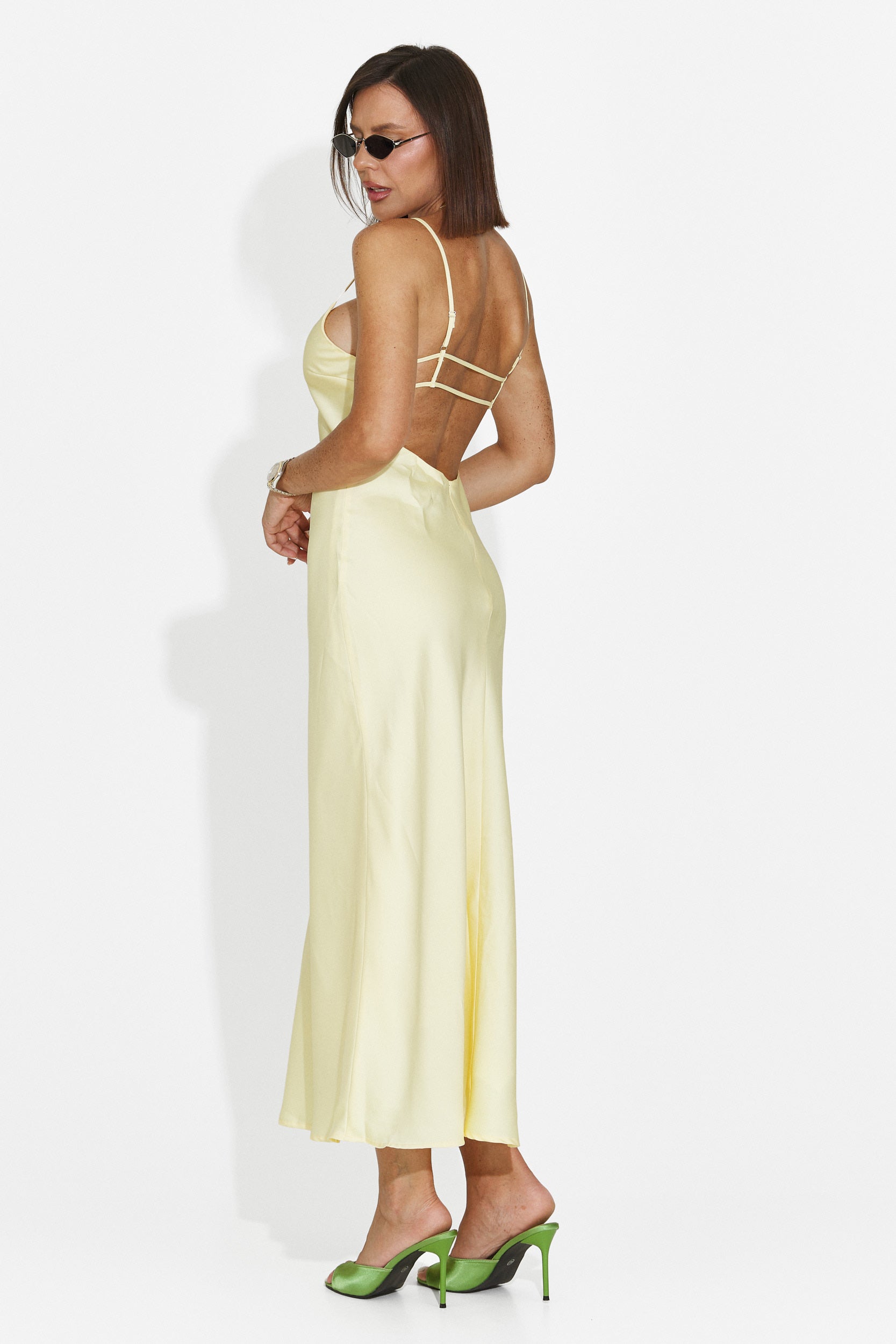Rochie furou scurta galbena Ivorya Bogas