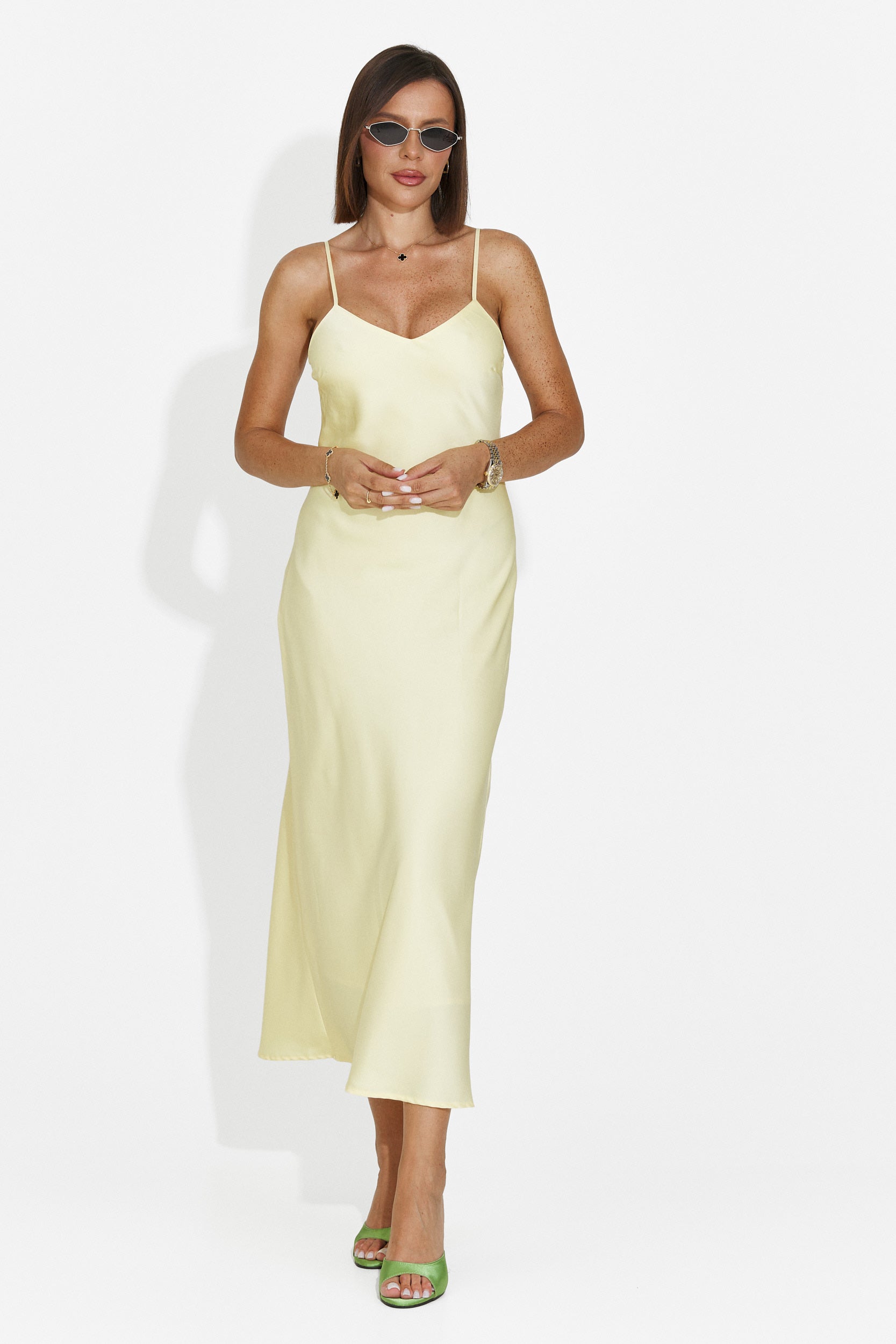 Rochie furou scurta galbena Ivorya Bogas