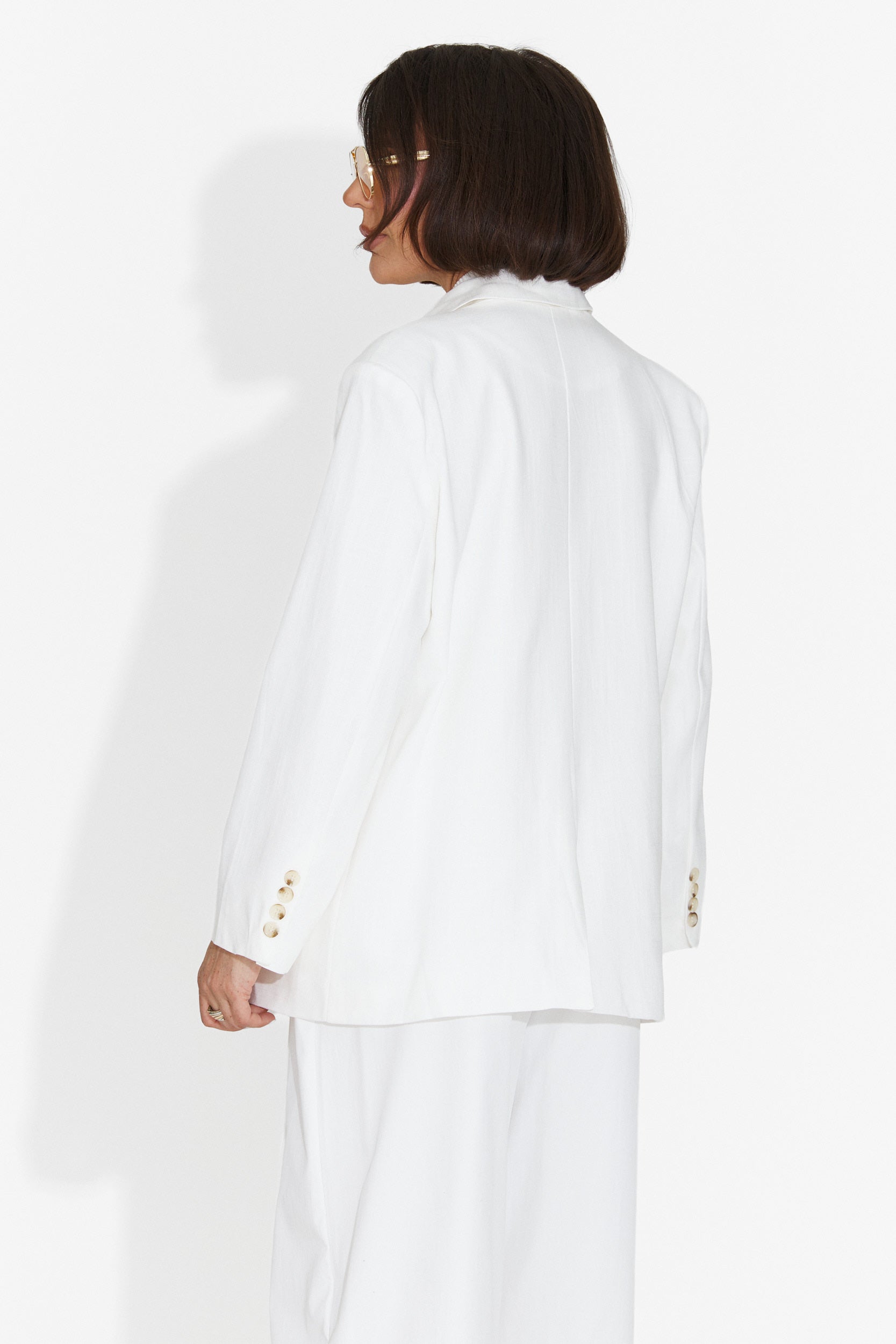 Sacou dama casual alb Foxglove Bogas
