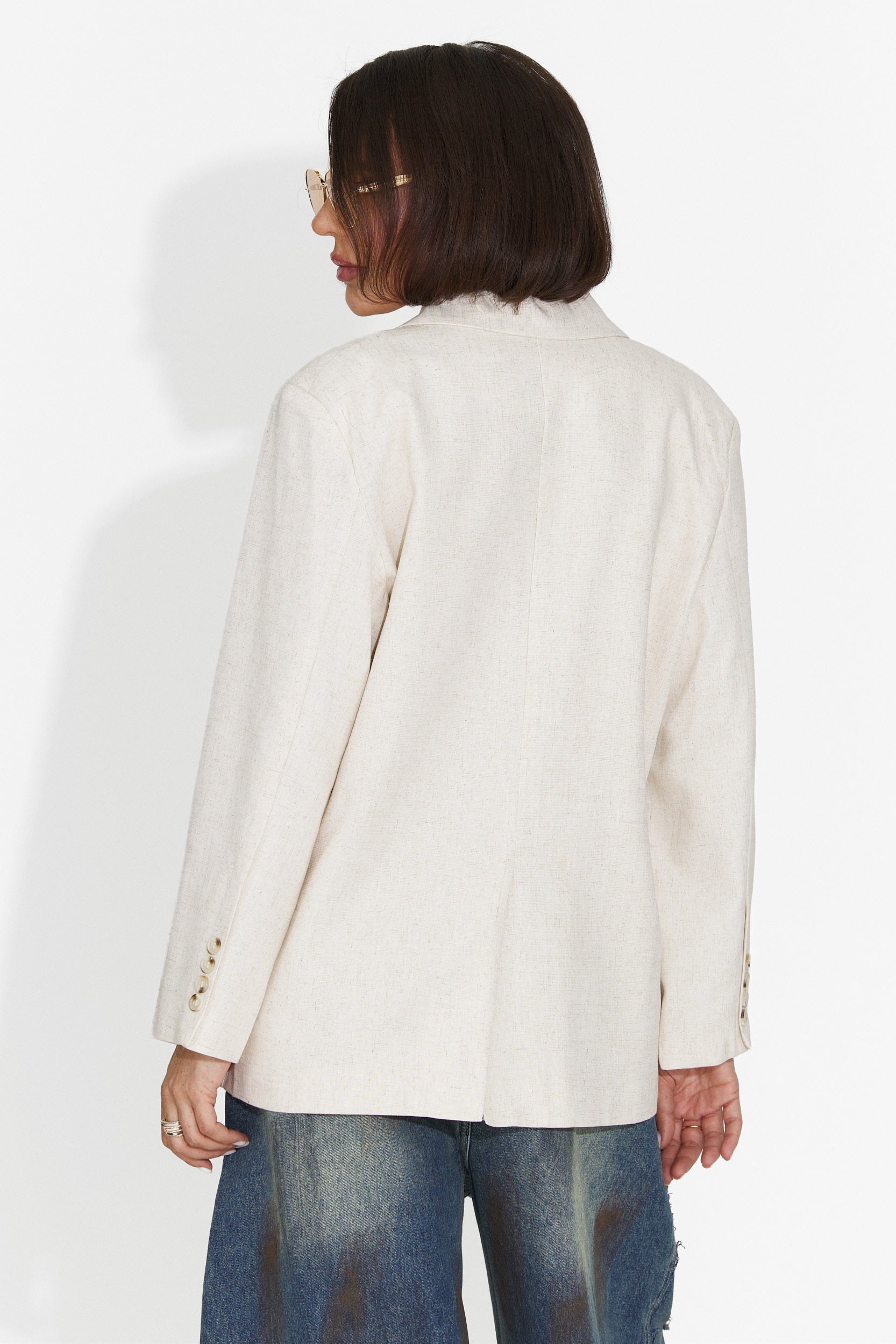 Sacou dama casual bej Foxglove Bogas