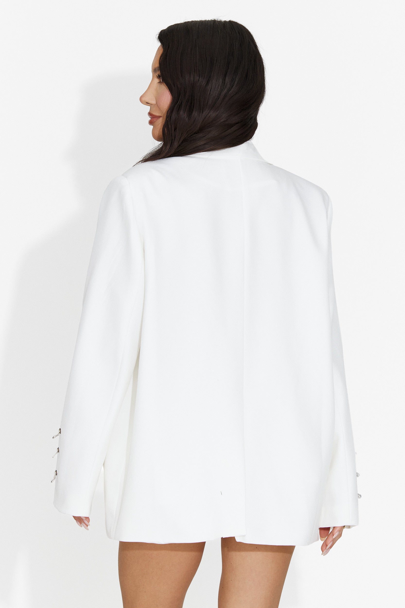 Sacou dama elegant alb Esinty Bogas